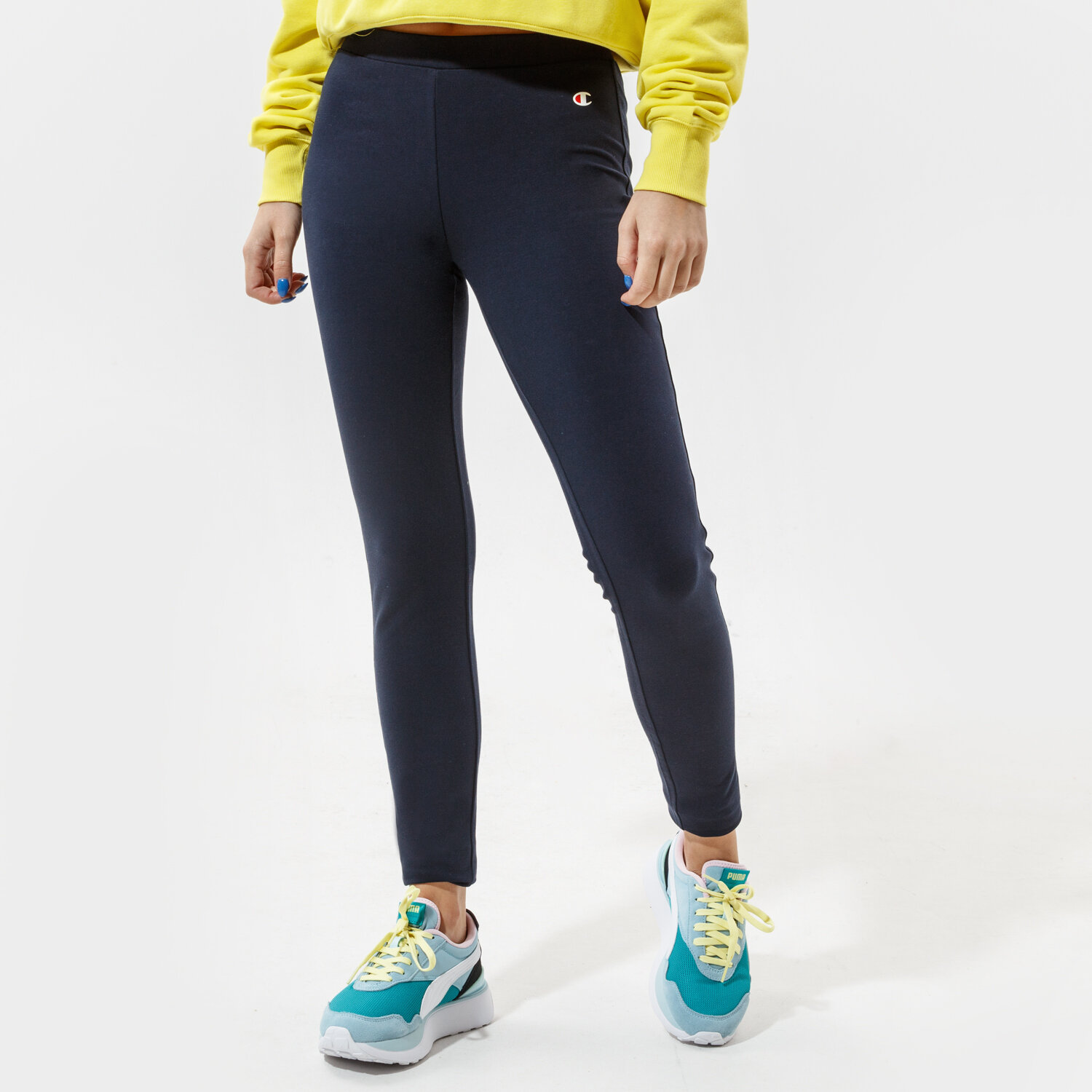 dámské kalhoty CHAMPION LEGGINGS LEGGINGS 111416BS501 TMAVOMODRÁ