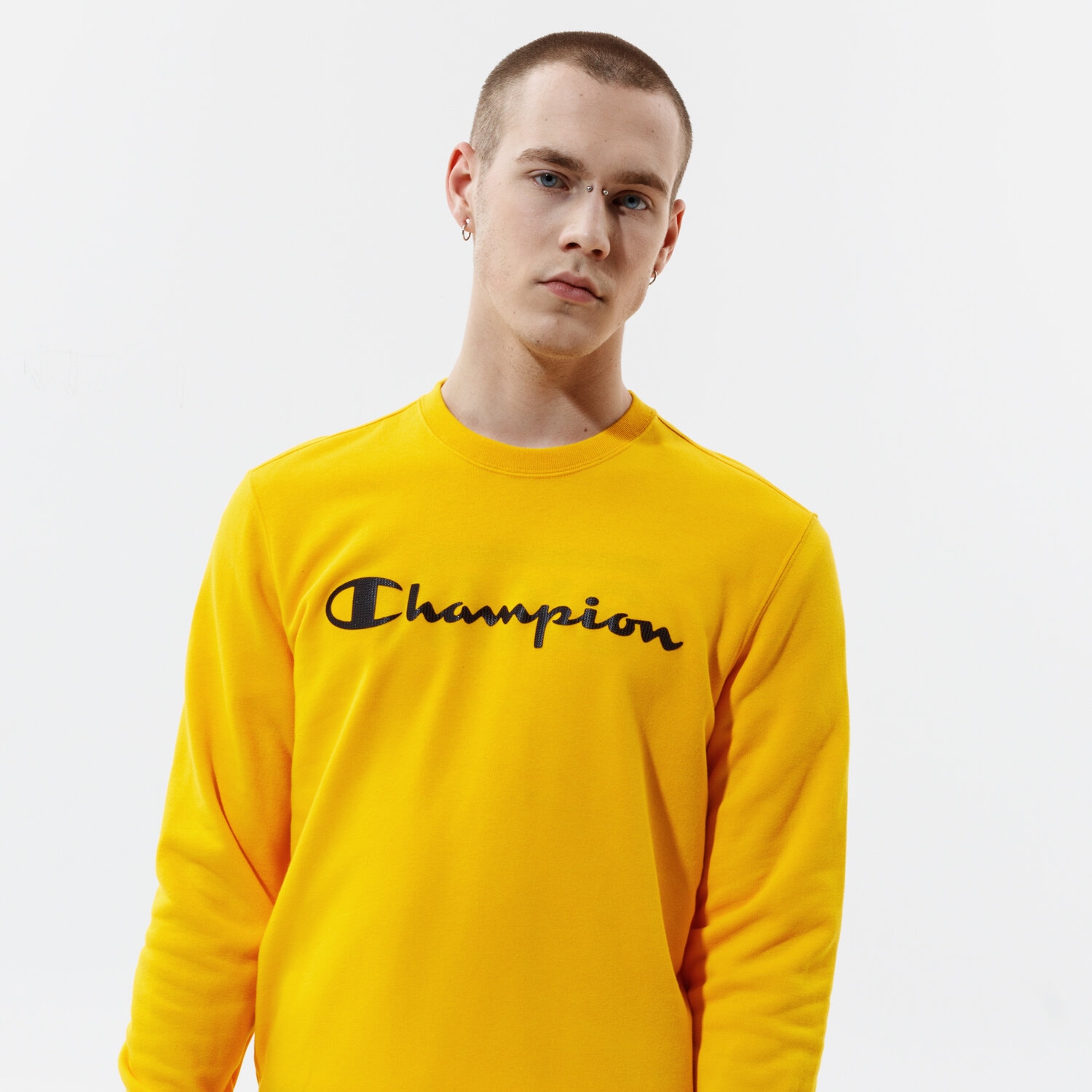 pánská mikina CHAMPION MIKINA CREWNECK SWEATSHIRT 214140YS058 ŽLUTÁ