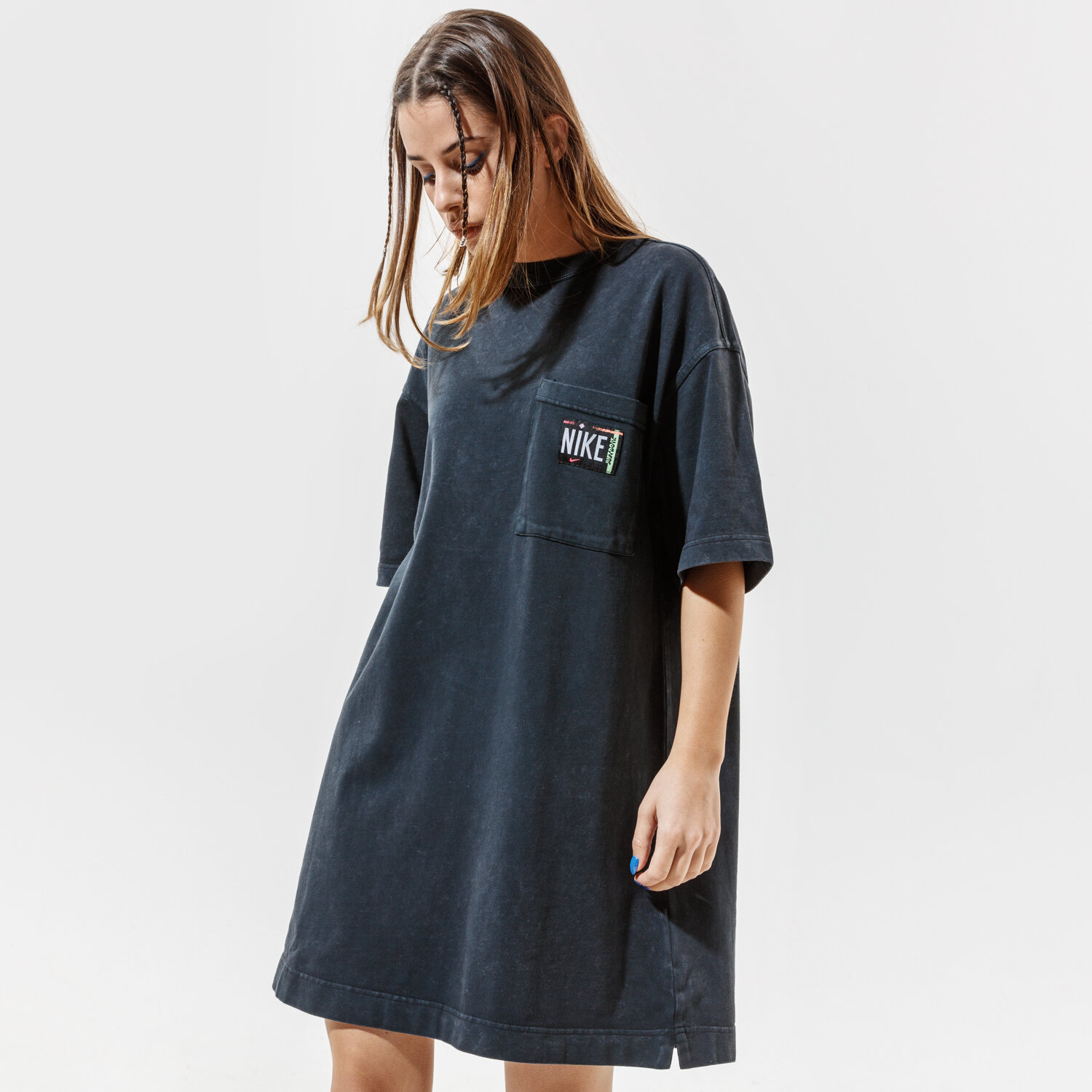 dámské šaty NIKE ŠATY W NSW WASH DRSS CZ9862-010 ČERNÁ