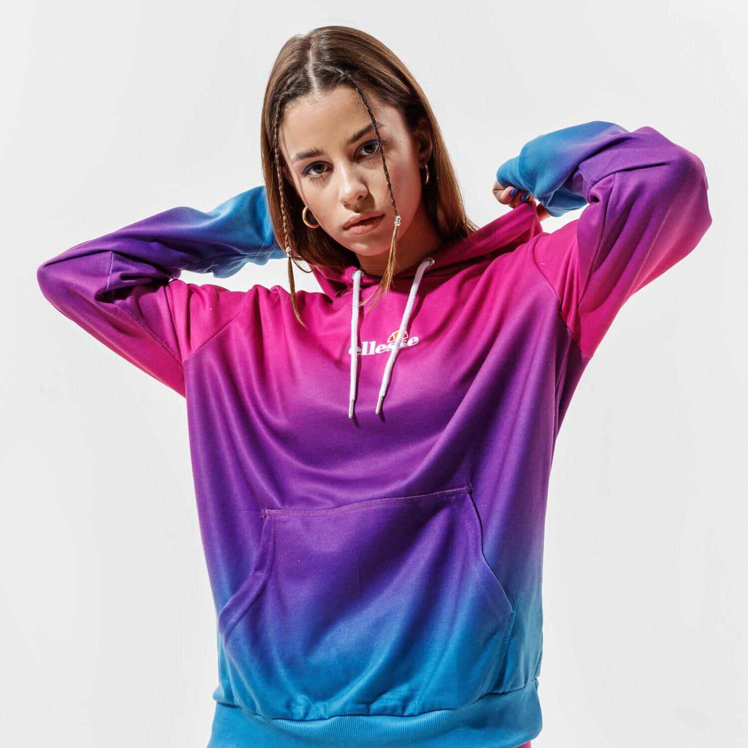 dámská mikina ELLESSE MIKINA S KAPUCÍ PROTEBBE OH HOODY MLT SGJ11911940 VÍCEBAREVNÁ