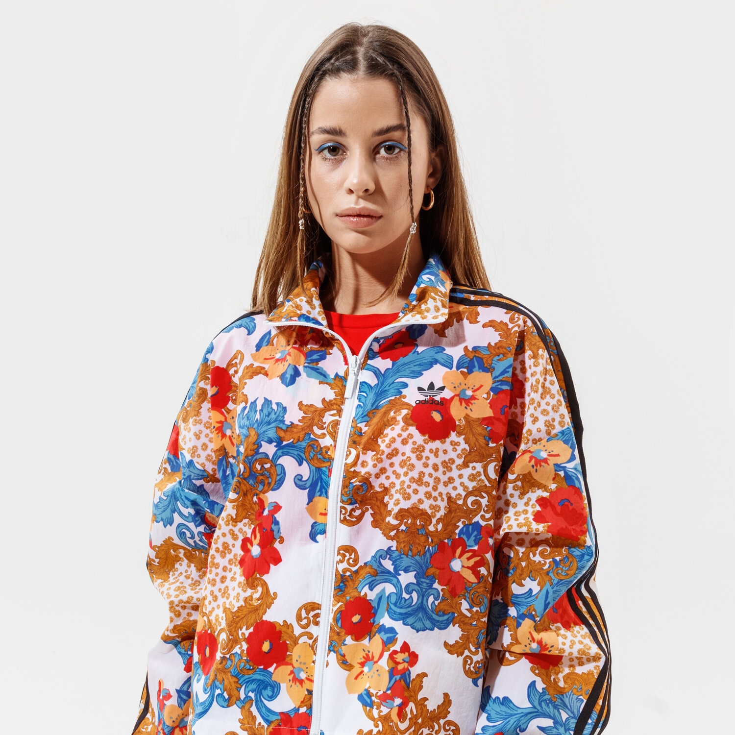 dámská mikina ADIDAS MIKINA ROZEPÍNACÍ TRACK TOP  GN3357 VÍCEBAREVNÁ