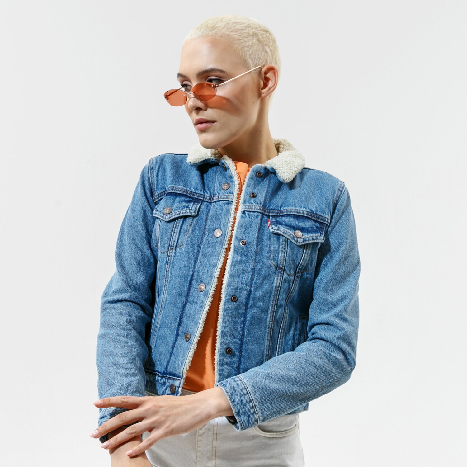 dámská zimní bunda LEVI'S BUNDA ORIGINAL SHERPA TRUCKER 36136-0000 MODRÁ