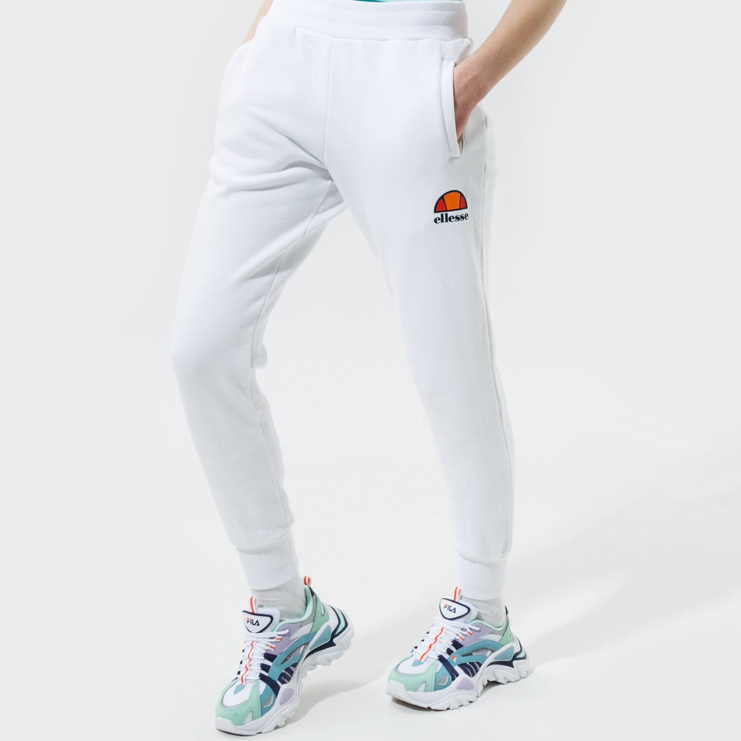 dámské kalhoty ELLESSE KALHOTY  QUEENSTOWN WHT SGC07458908 BÍLÁ