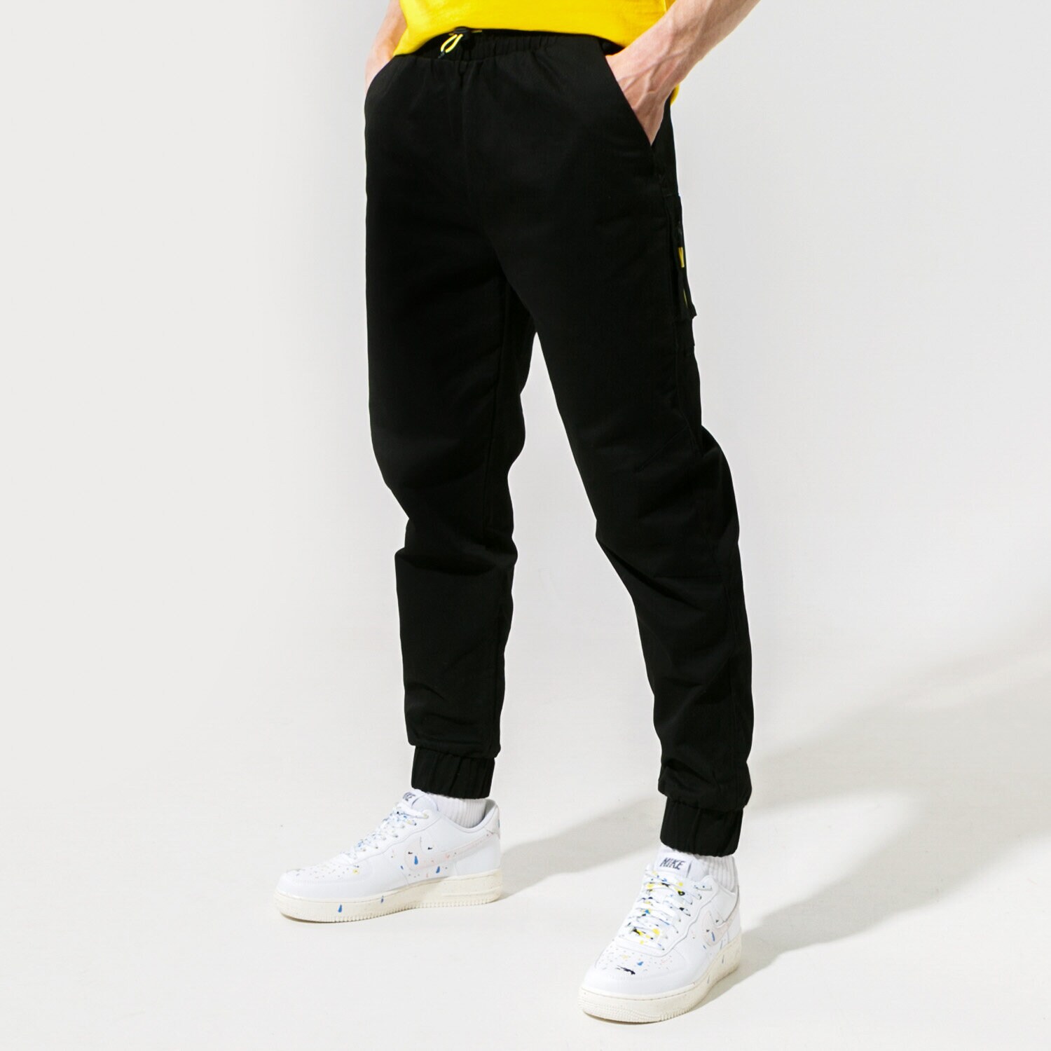 pánské kalhoty CONFRONT KALHOTY  DANTE PANTS CF320SPM09001 ČERNÁ
