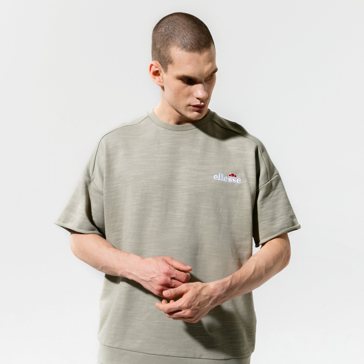 pánská mikina ELLESSE MIKINA SMETTILA SWEATSHIRT KHA SHJ11946506 KHAKI
