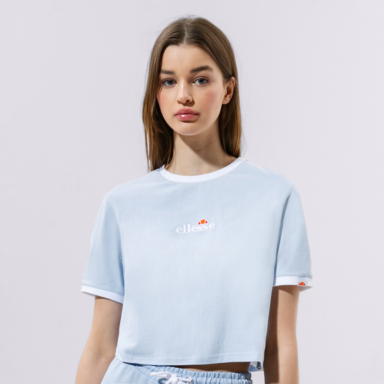 dámské tričko ELLESSE TRIČKO DERLA CROP TRIČKO LBLUE SGJ11884426 MODRÁ