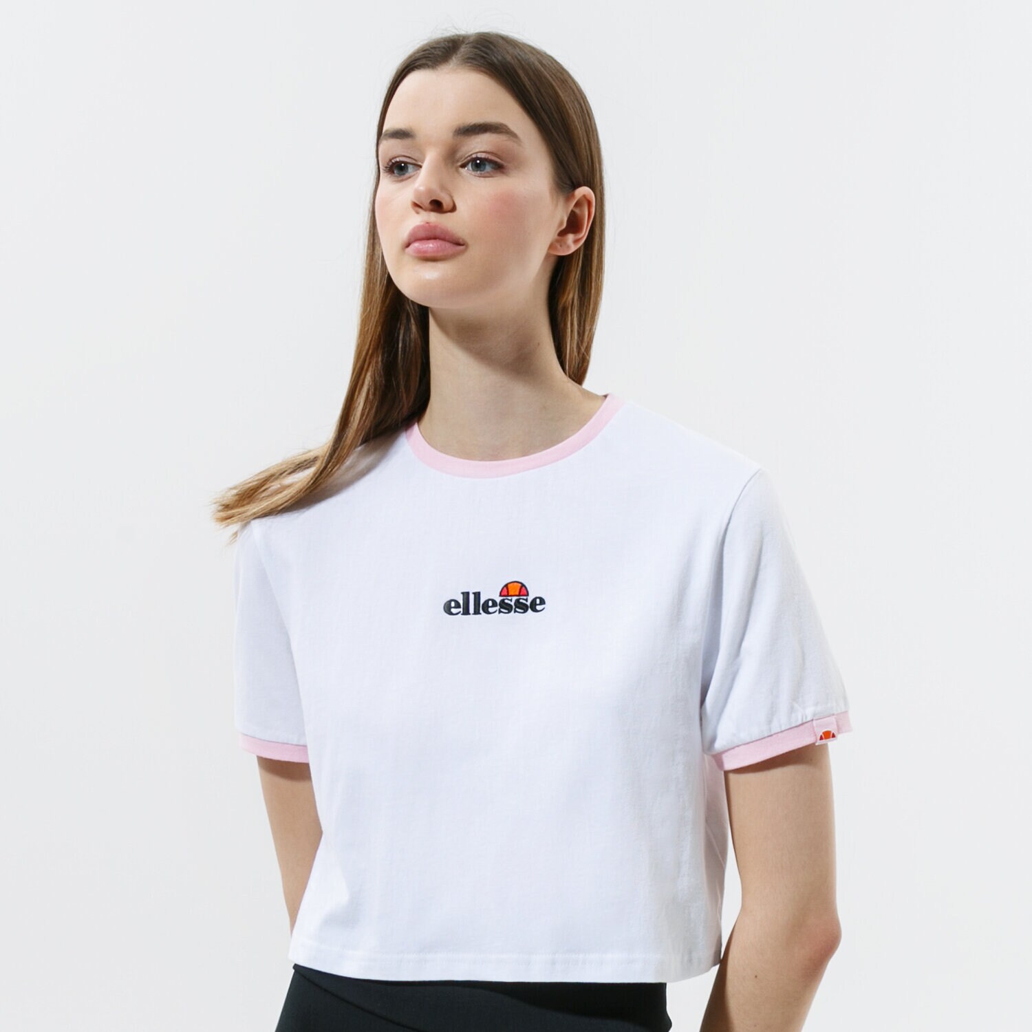 dámské tričko ELLESSE TRIČKO DERLA CROP TRIČKO WHT SGJ11884908 BÍLÁ