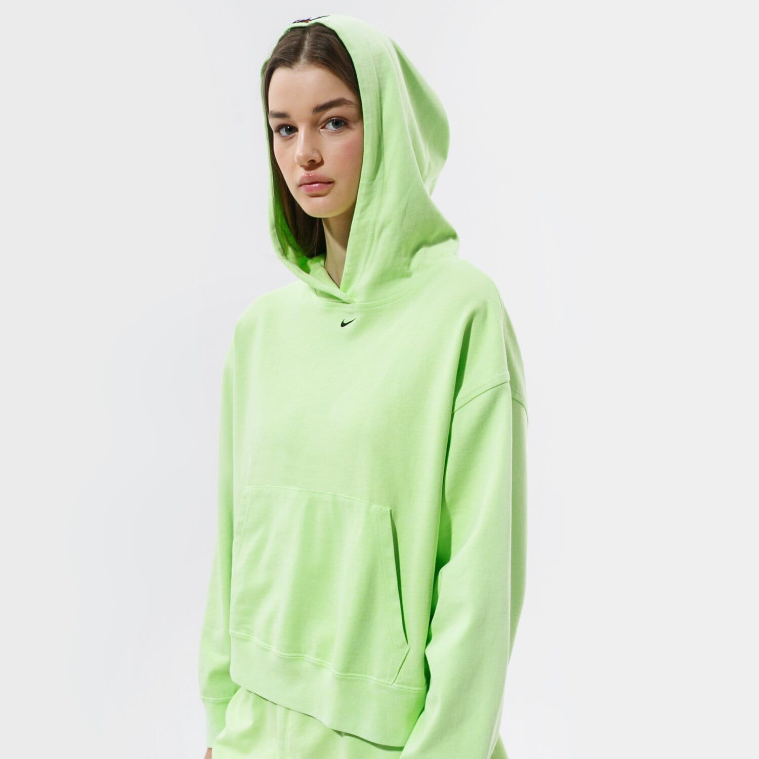 dámská mikina NIKE MIKINA S KAPUCÍ W NSW WASH HOODIE CZ9854-358 ZELENÁ