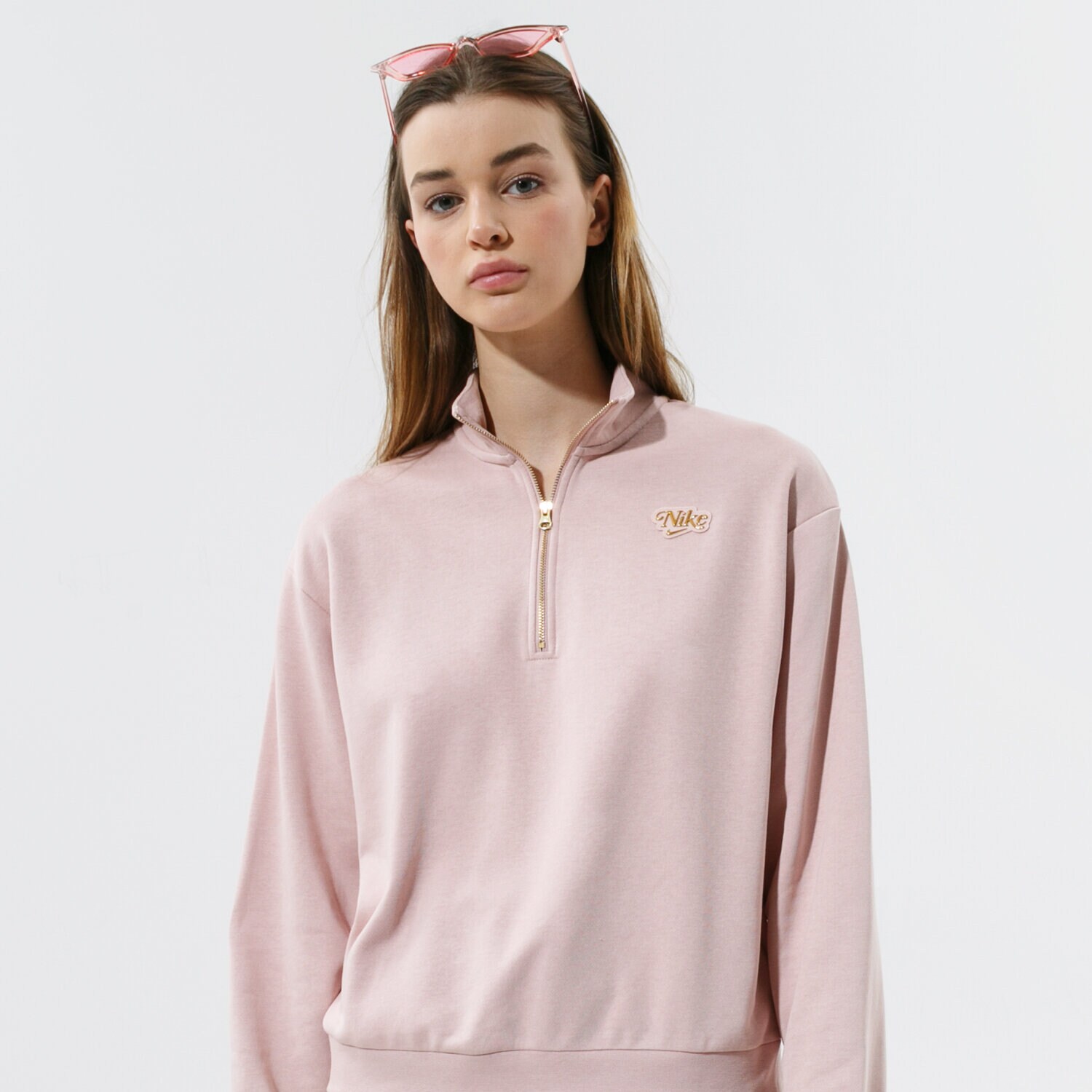 dámská mikina NIKE MIKINA W NSW FEMME QZ FLC DC5501-601 RŮŽOVÁ