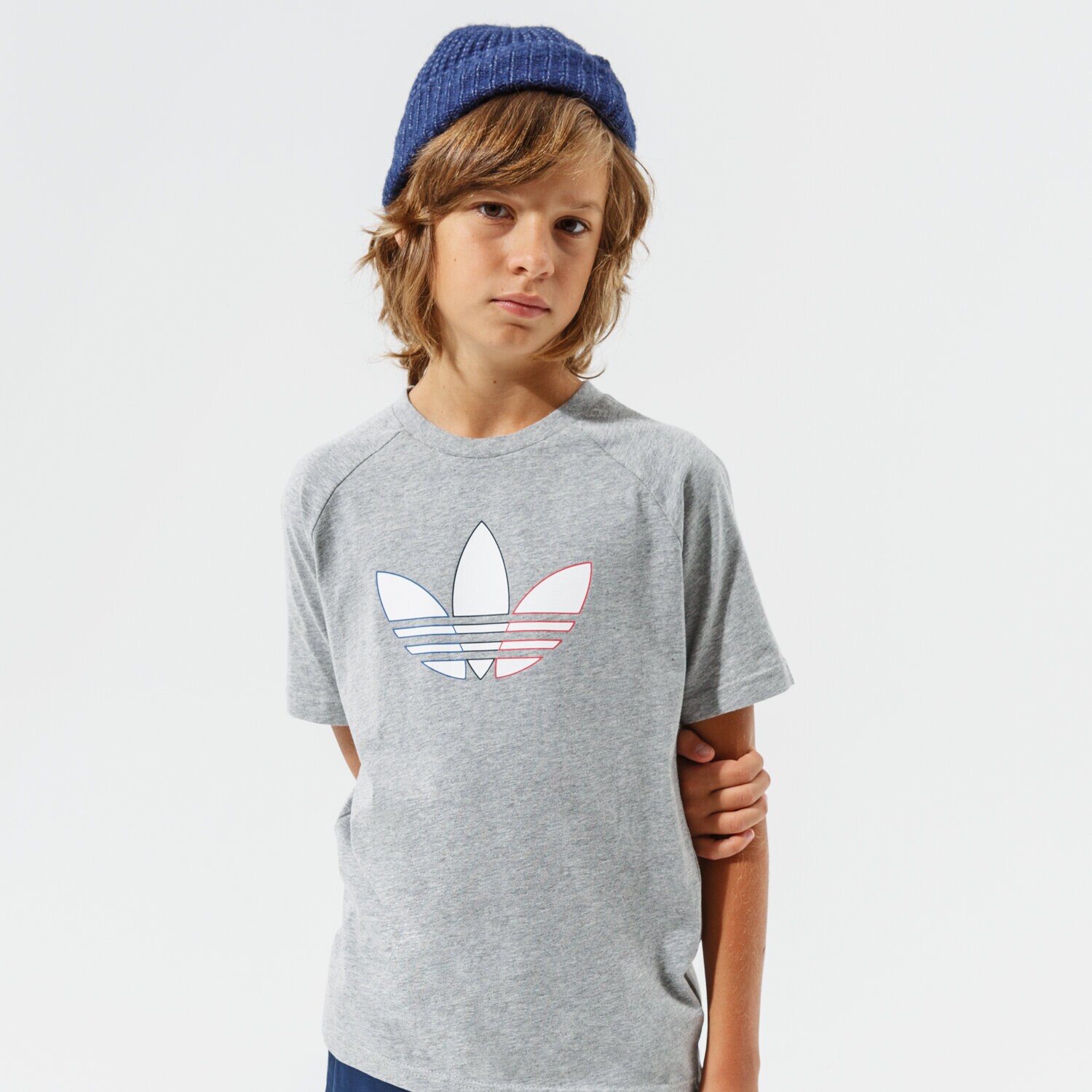 dětské tričko ADIDAS TRIČKO TEE MM GN7435 ŠEDÁ