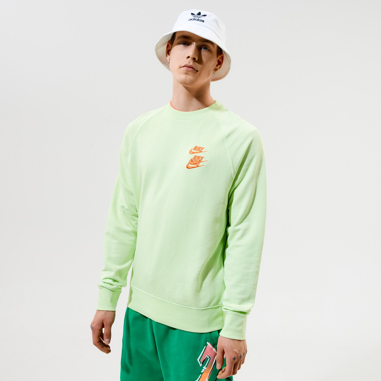 pánská mikina NIKE MIKINA SPORTSWEAR DD0882-383 ZELENÁ