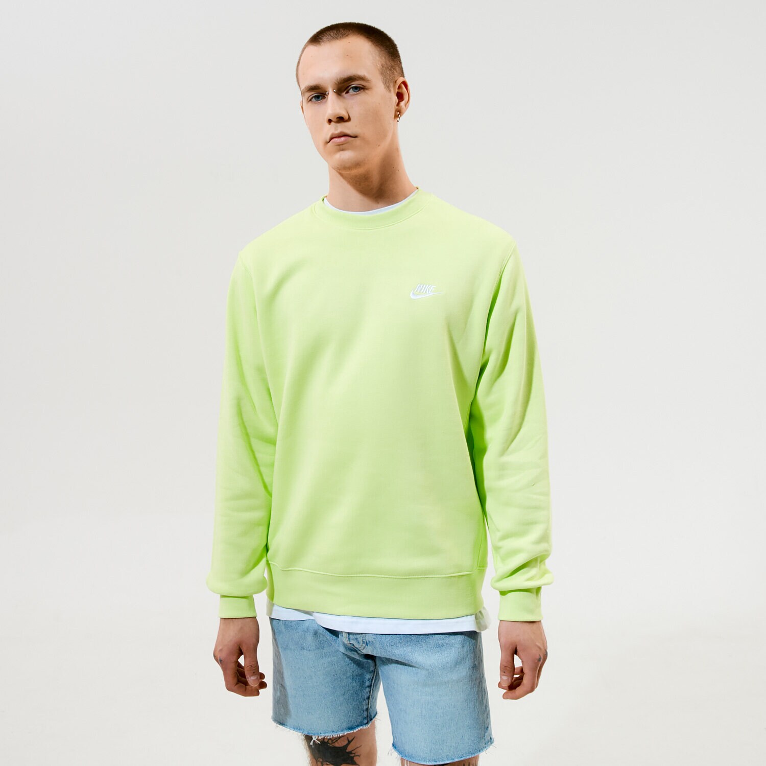 pánská mikina NIKE MIKINA SPORTSWEAR CLUB FLEECE BV2662-736 ŽLUTÁ