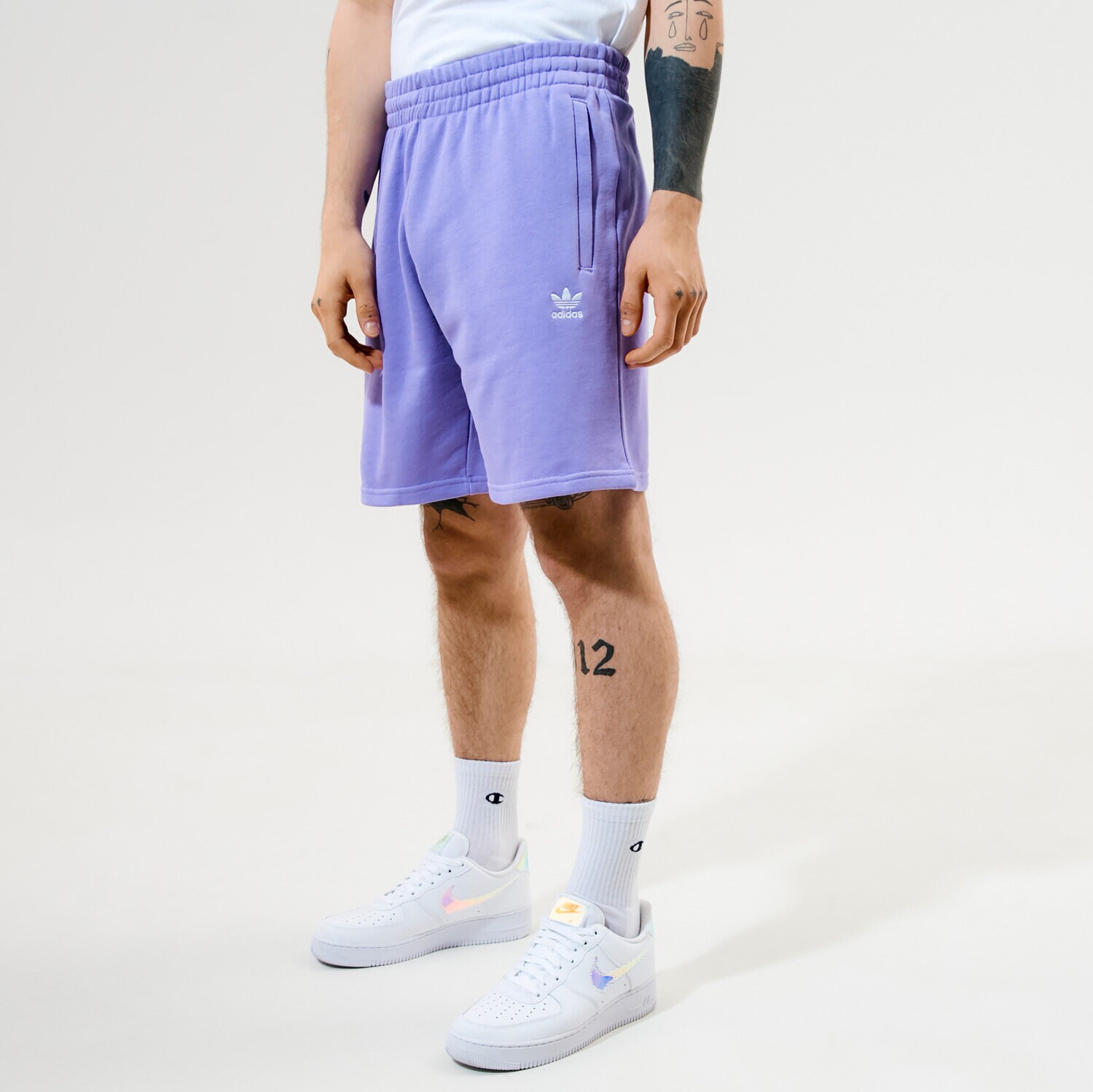pánské kraťasy ADIDAS ŠORTKY  ESSENTIAL SHORT H39973 FIALOVÁ