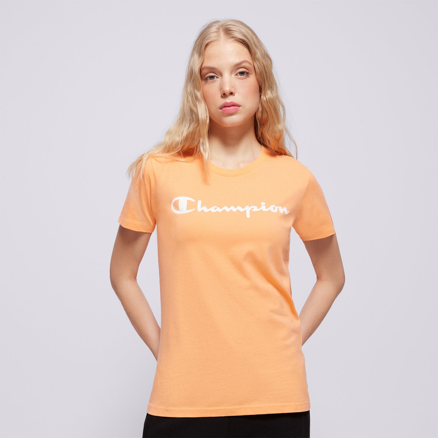 dámské tričko CHAMPION TRIČKO CREWNECK TRIČKO 114780PS122 ORANŽOVÁ