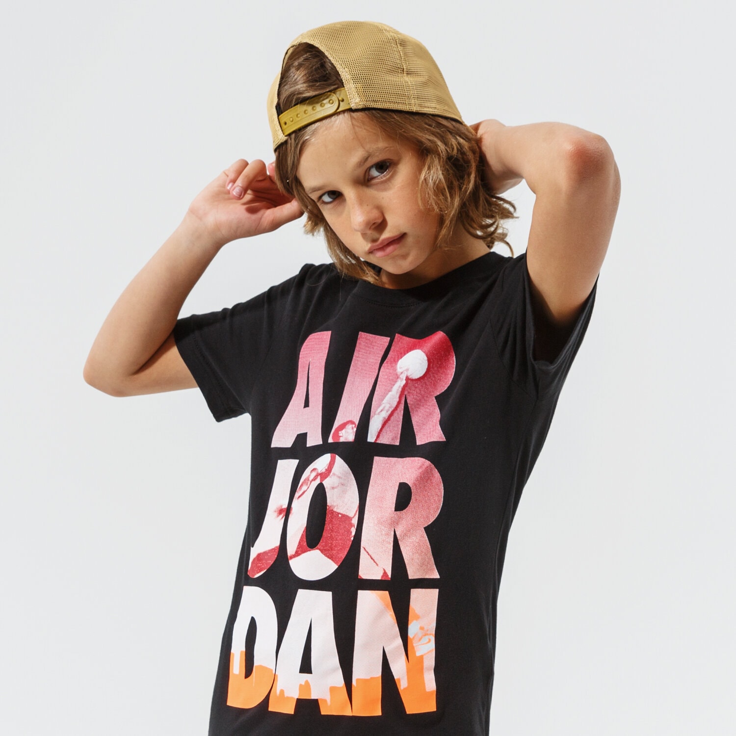 dětské tričko JORDAN TRIČKO DUNK FADE BOY 95A560-023 ČERNÁ