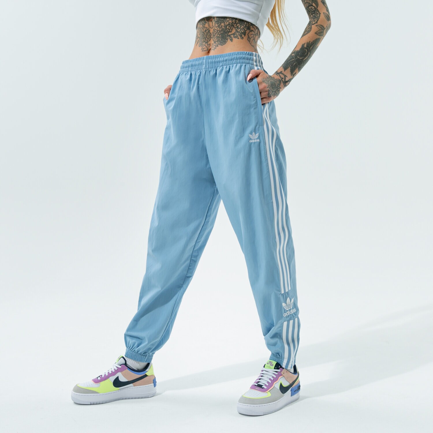 dámské kalhoty ADIDAS KALHOTY  TRACK PANTS H20548 MODRÁ