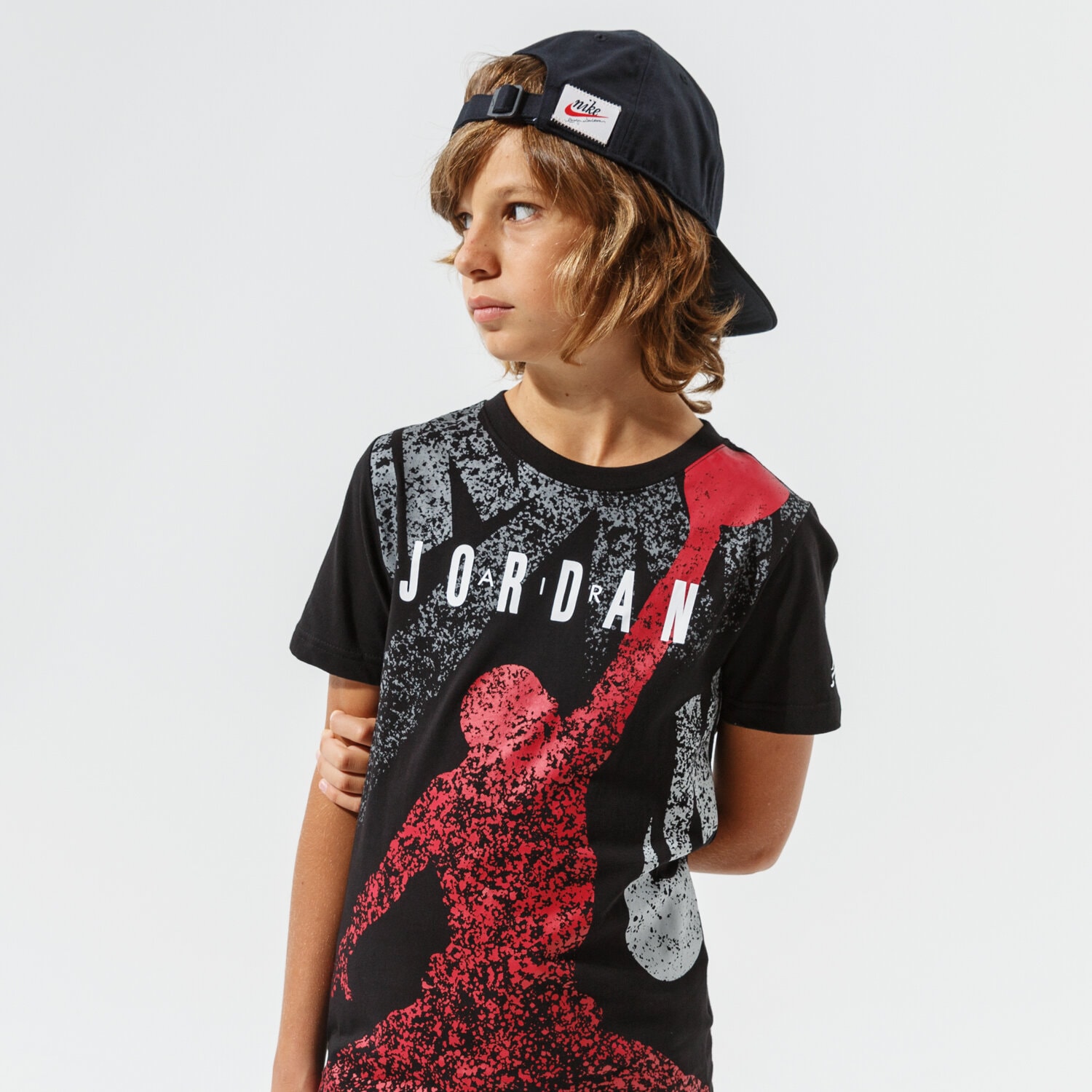 dětské tričko JORDAN TRIČKO JM DISTRESS TEE BOY 95A605-023 ČERNÁ