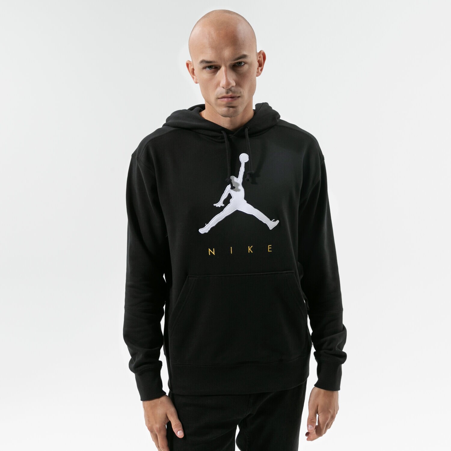pánská mikina JORDAN MIKINA S KAPUCÍ M J JMPMN FLC PO HOODIE DA7192-010 ČERNÁ