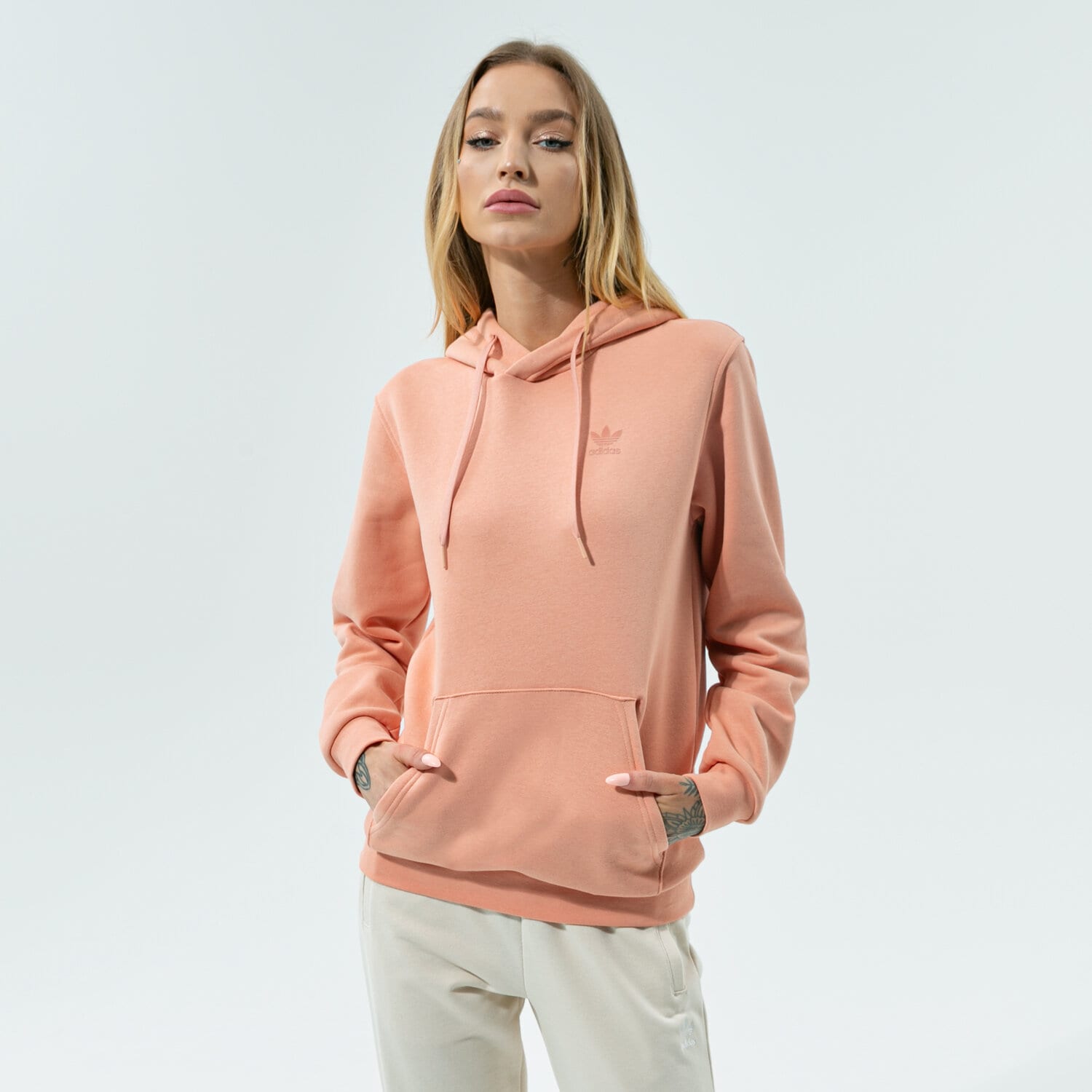 dámská mikina ADIDAS MIKINA S KAPUCÍ MM TREF FB OH H09145 RŮŽOVÁ