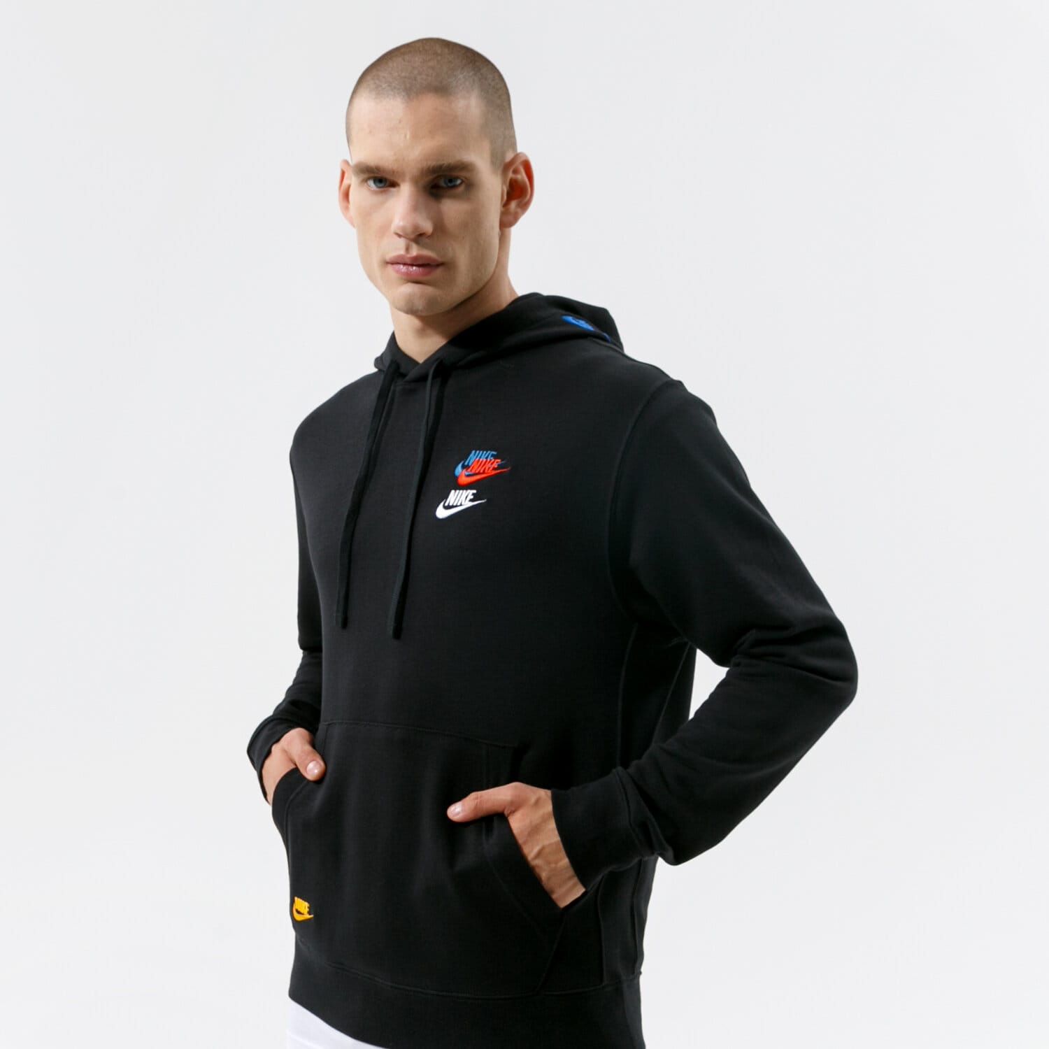 pánská mikina NIKE MIKINA S KAPUCÍ M NSW SPE+ FT PO HOODIE M FTA DD4666-010 ČERNÁ
