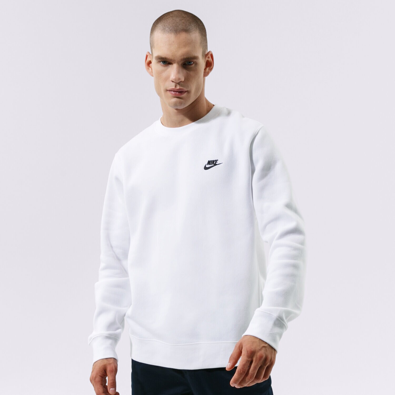 pánská mikina NIKE MIKINA SPORTSWEAR CLUB FLEECE BV2662-100 BÍLÁ