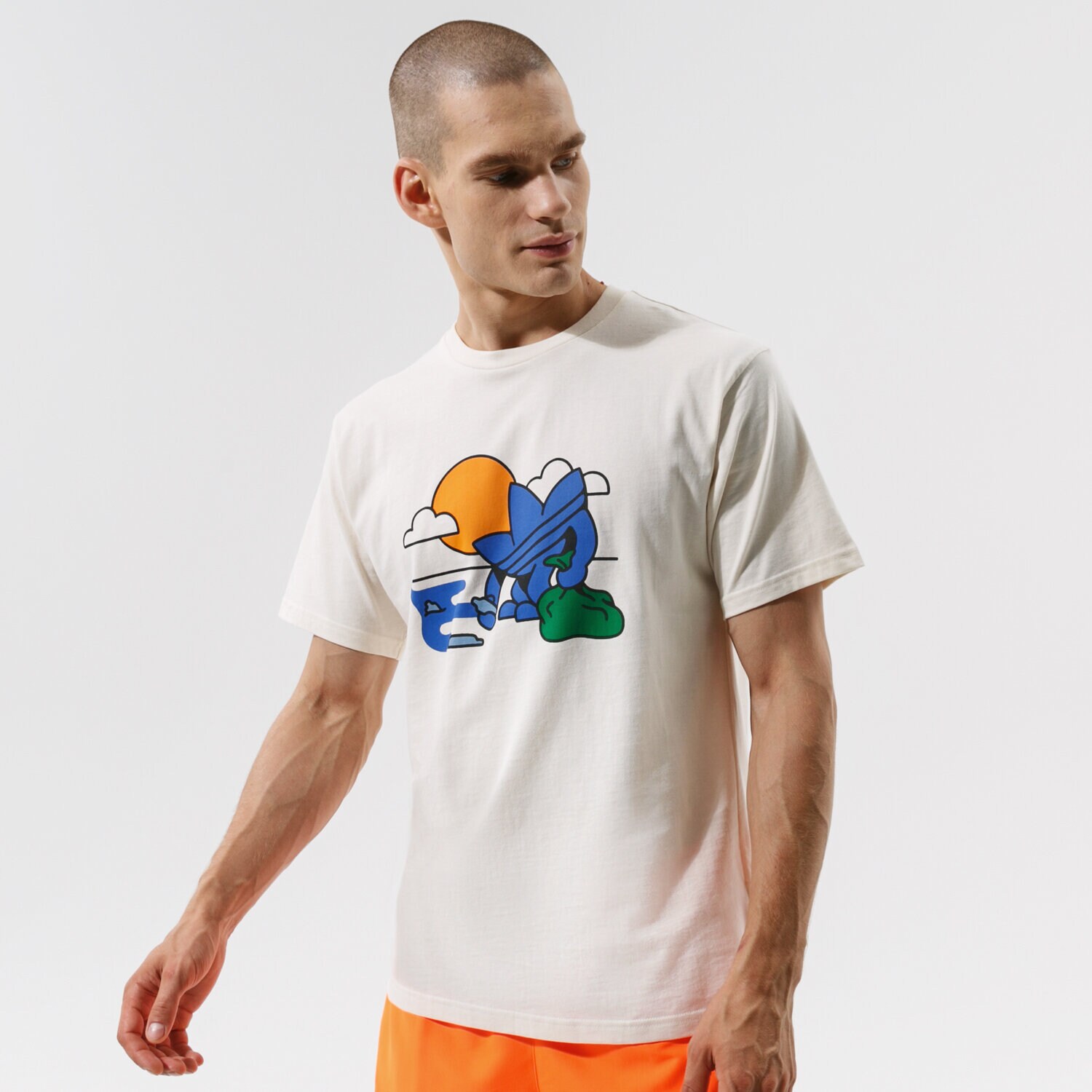 pánské tričko ADIDAS TRIČKO TREFFY RECYCLES H32304 BÉŽOVÁ