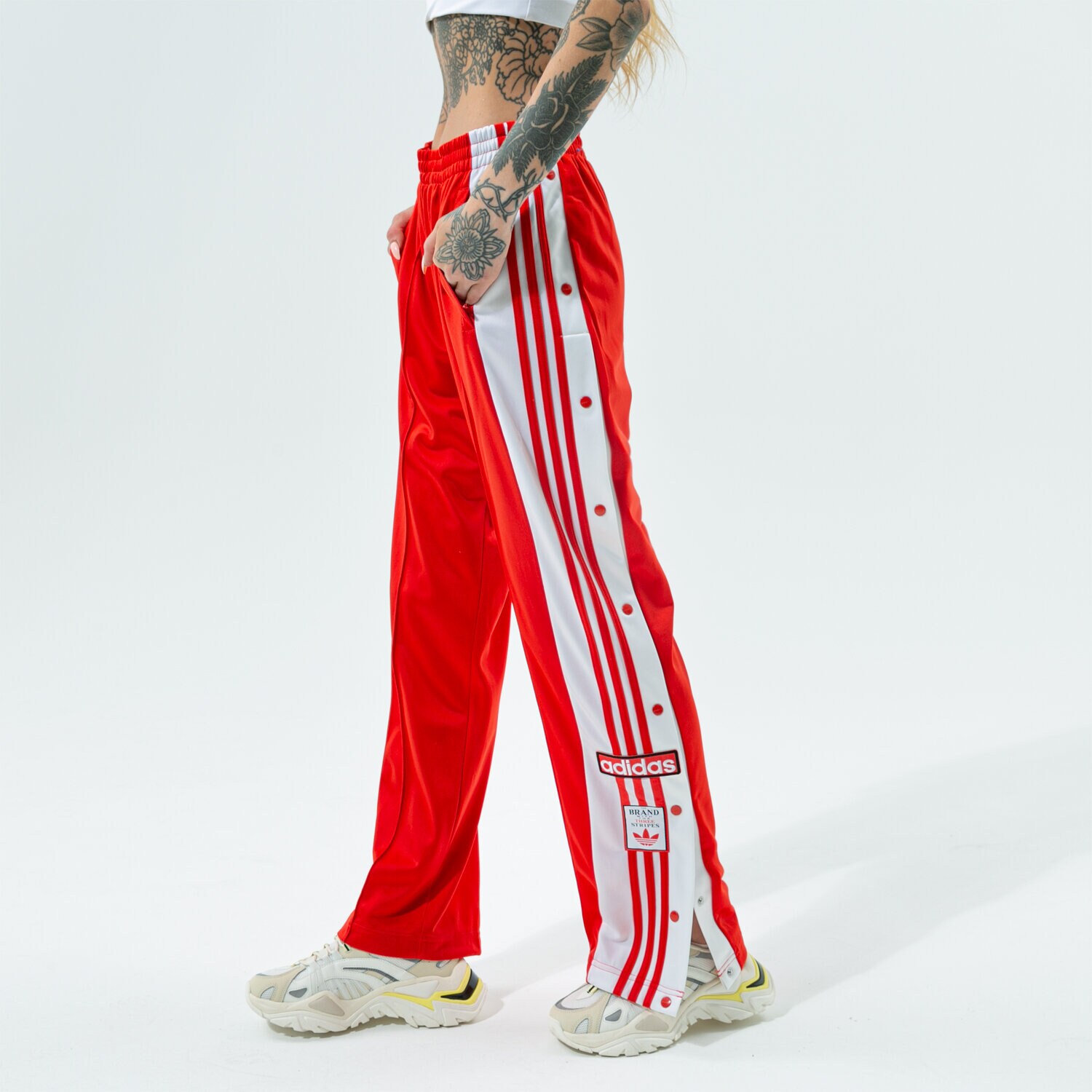 dámské kalhoty ADIDAS KALHOTY  ADIBREAK TP H34672 ČERVENÁ