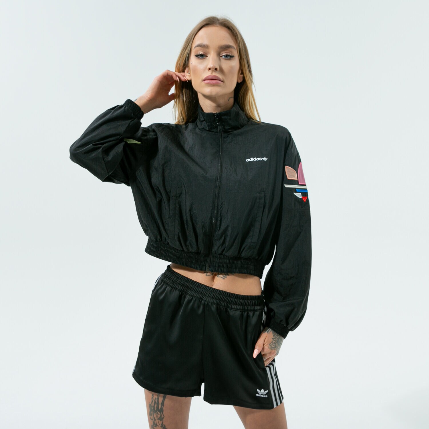 dámská mikina ADIDAS MIKINA ROZEPÍNACÍ TRACK TOP H22866 ČERNÁ