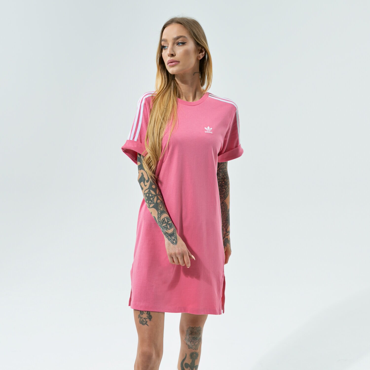 dámské šaty ADIDAS ŠATY TEE DRESS H35503 RŮŽOVÁ
