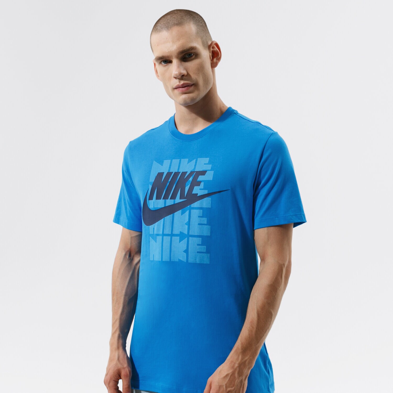 pánské tričko NIKE TRIČKO M NSW TEE TREND GX DD3381-435 MODRÁ