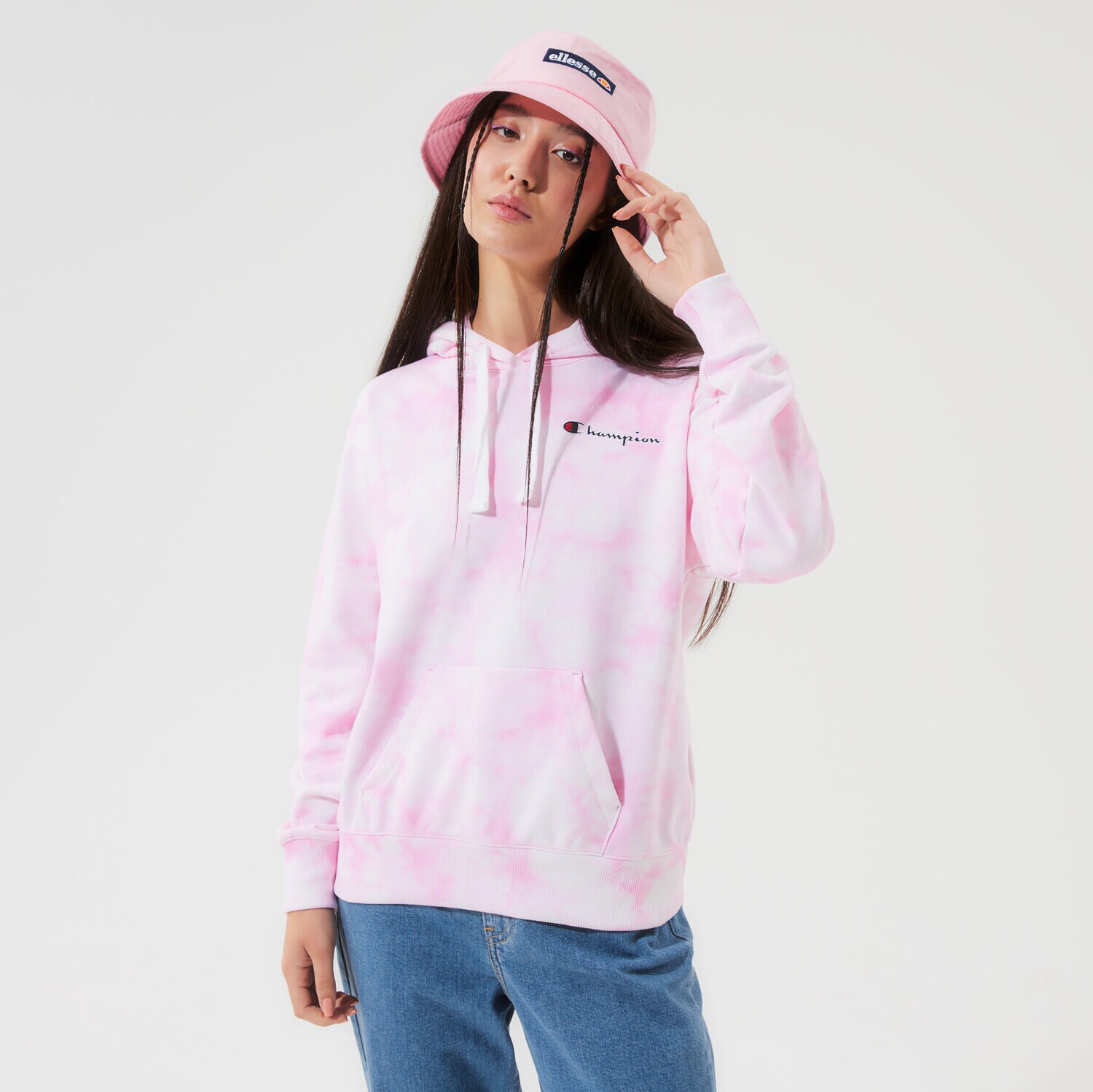 dámská mikina CHAMPION MIKINA S KAPUCÍ HOODED SWEATSHIRT 113934WL005 VÍCEBAREVNÁ