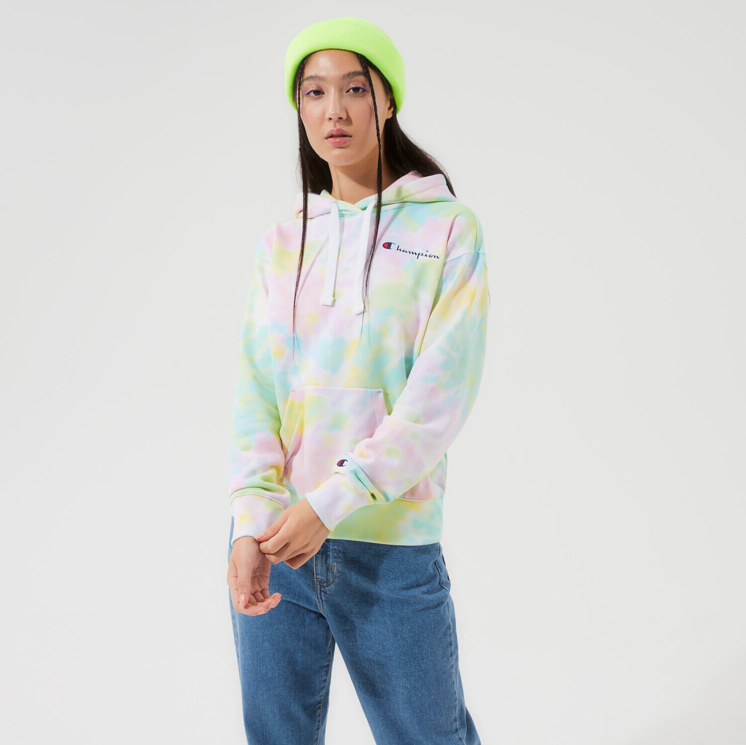 dámská mikina CHAMPION MIKINA S KAPUCÍ HOODED SWEATSHIRT 113934WL002 VÍCEBAREVNÁ
