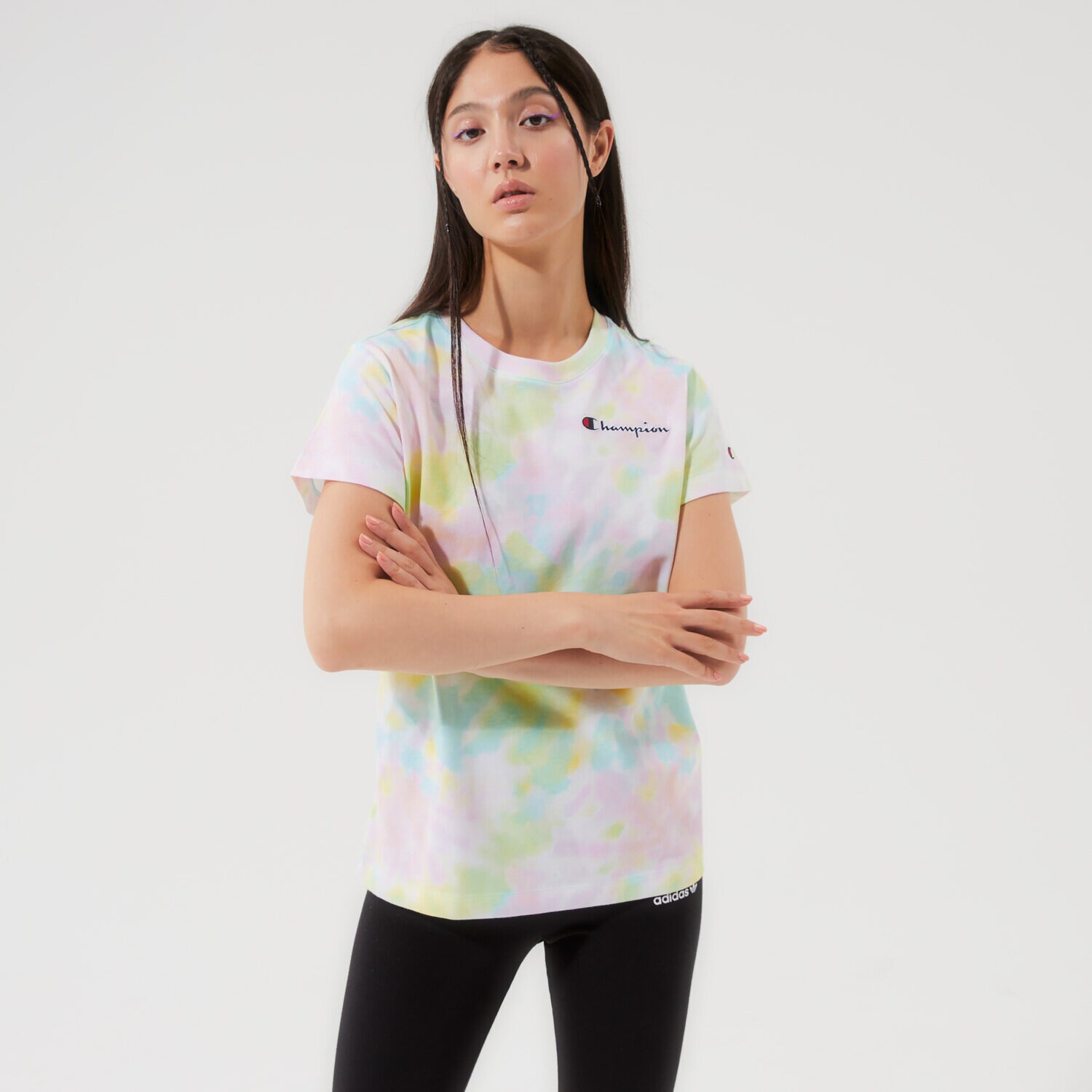 dámské tričko CHAMPION TRIČKO CREWNECK TRIČKO 113939WL002 VÍCEBAREVNÁ
