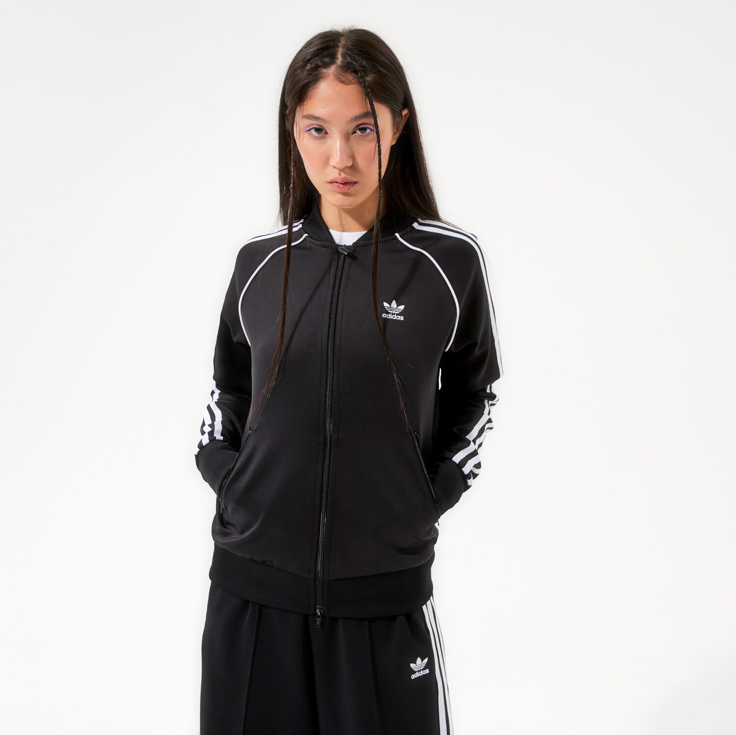 dámská mikina ADIDAS MIKINA ROZEPÍNACÍ SST TRACKTOP PB #GD2374 ČERNÁ