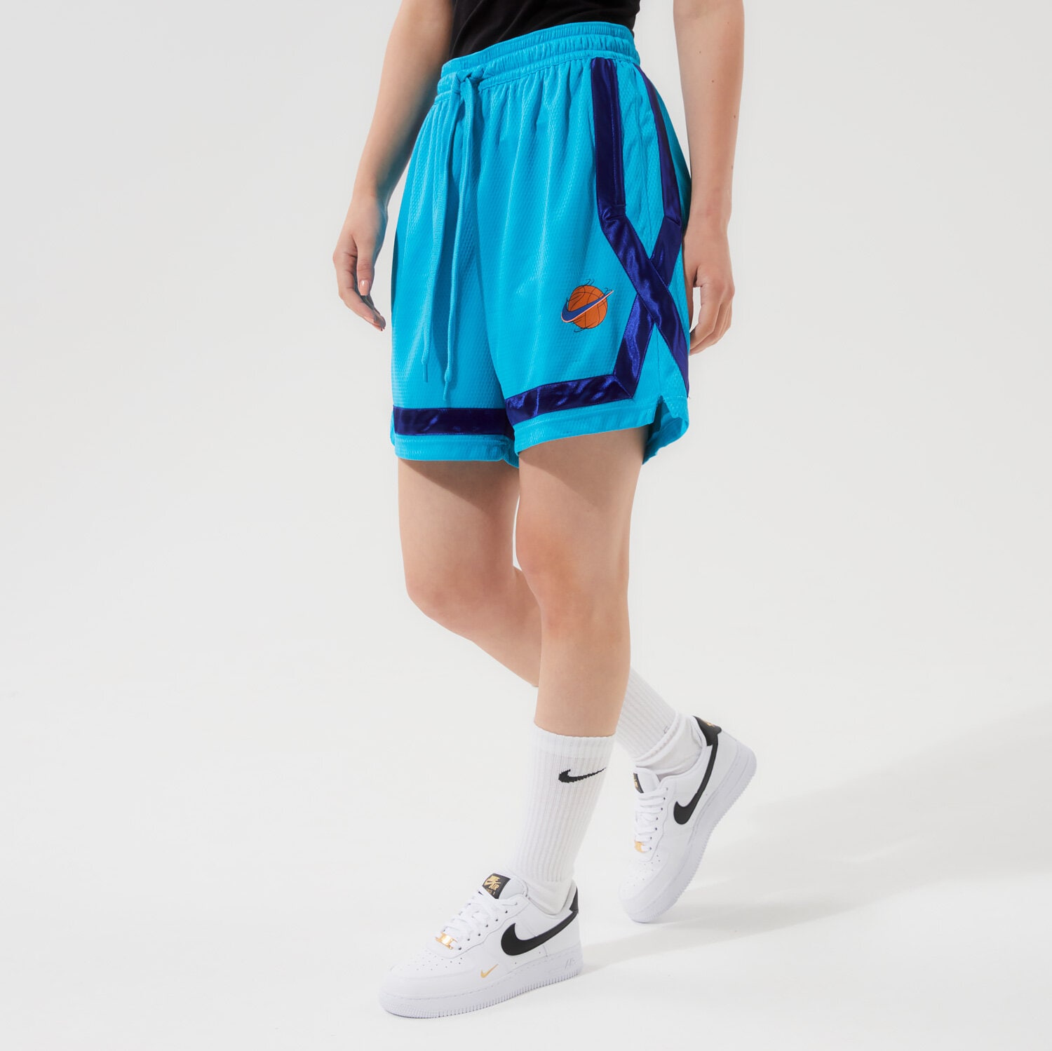 dámské kraťasy NIKE ŠORTKY  W NK FLY CROSSOVER SJ NBA DJ3902-434 MODRÁ