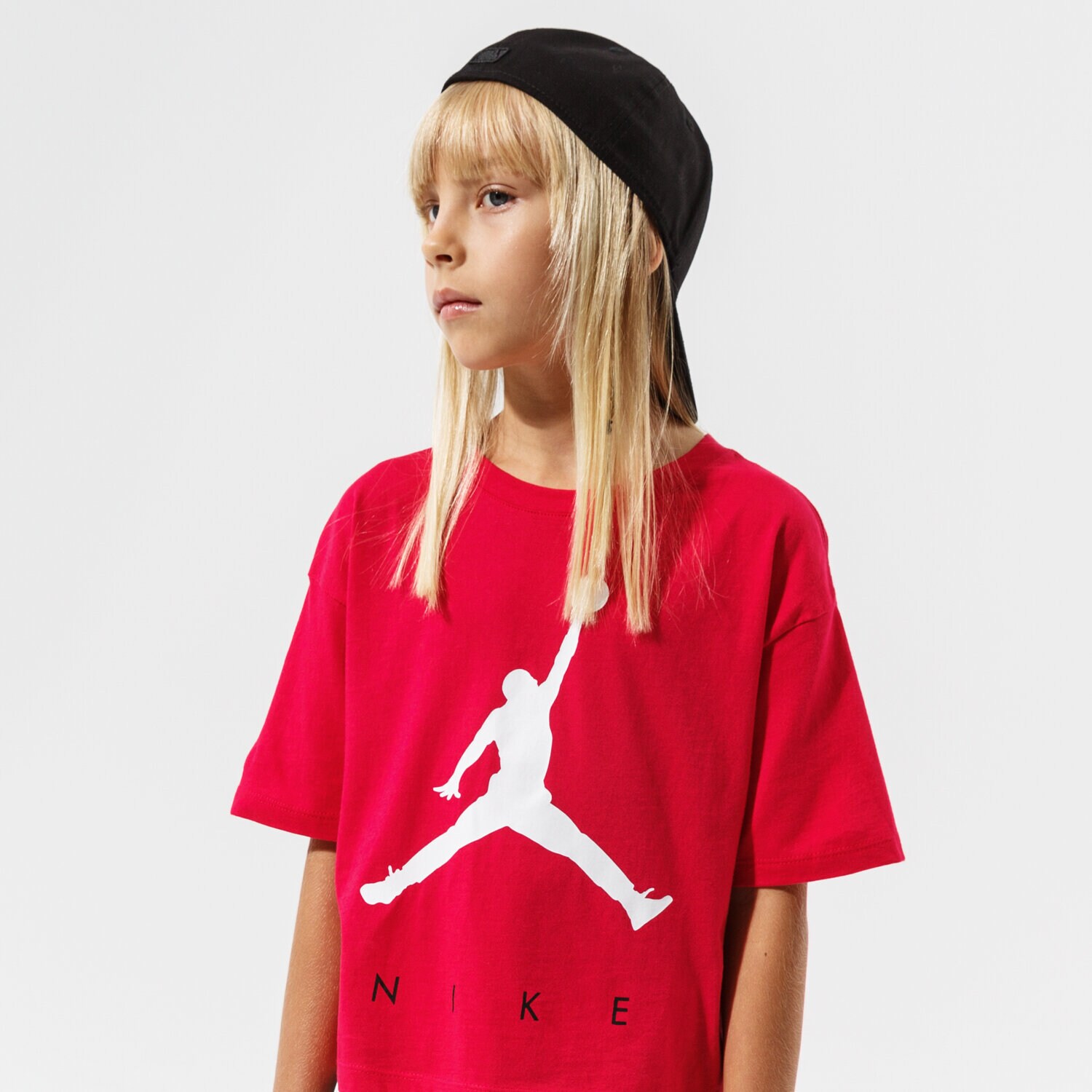 dětské tričko JORDAN TRIČKO JUMPMAN BY NIKE TEE GIRL 45A763-A9V ČERVENÁ