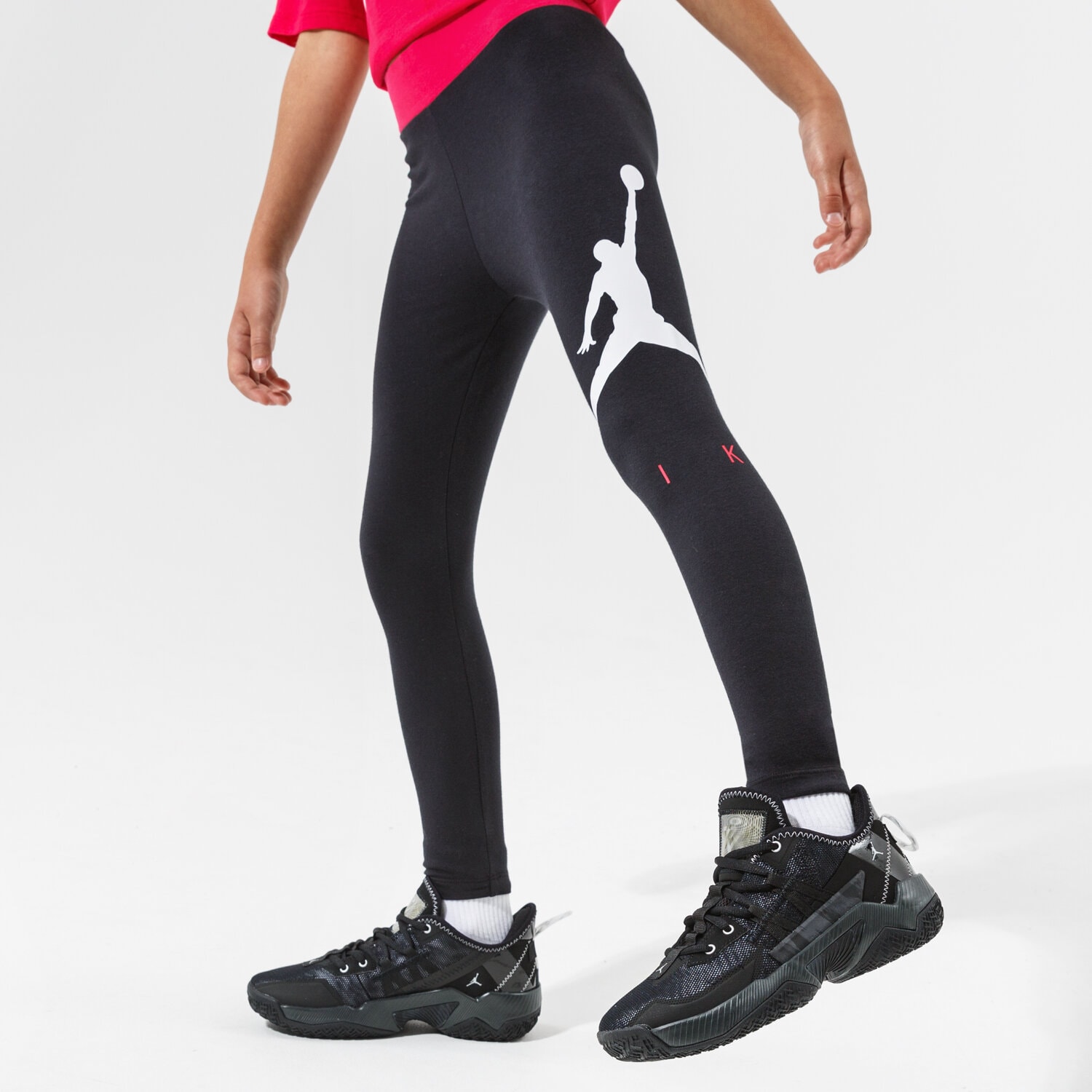 dětské kalhoty JORDAN LEGGINGS JUMPMAN BY NIKE LEGGING GIRL 45A762-023 ČERNÁ