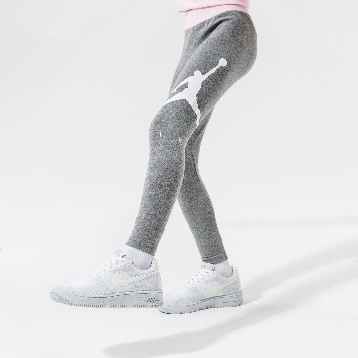 dětské kalhoty JORDAN LEGGINGS JUMPMAN BY NIKE LEGGING GIRL 45A762-GEH ŠEDÁ