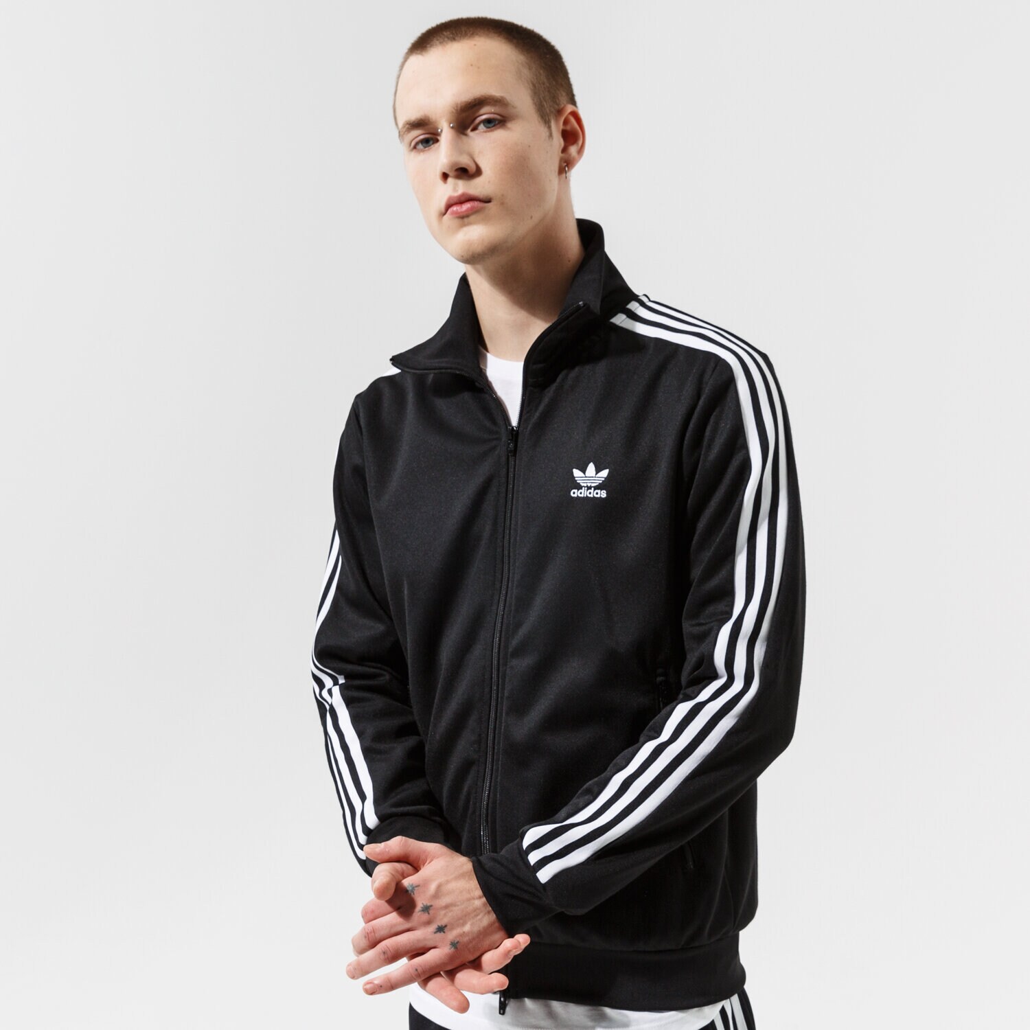 pánská mikina ADIDAS MIKINA ROZEPÍNACÍ BECKENBAUER TT H09112 ČERNÁ