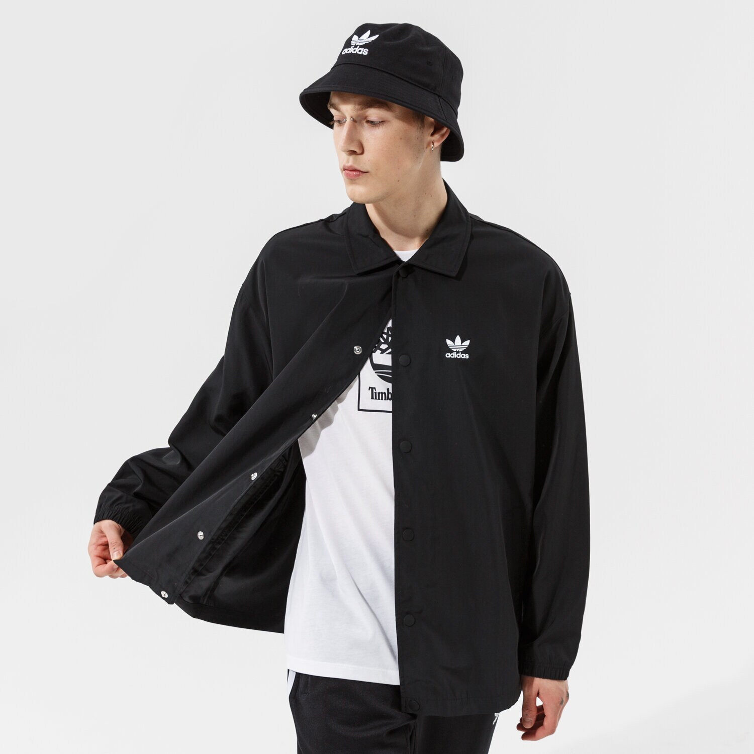 Přechodná bunda pánská (podzimní, jarní) ADIDAS BUNDA COACH JACKET H09129 ČERNÁ
