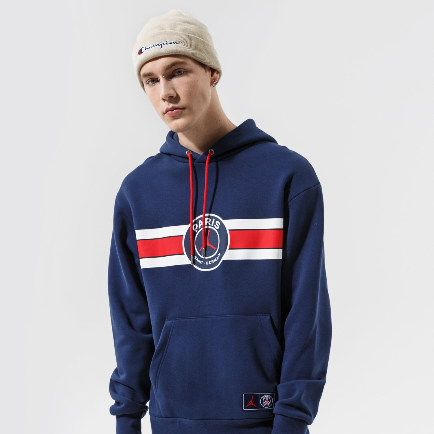 pánská mikina JORDAN MIKINA S KAPUCÍ M J PSG FLEECE PO DJ3928-410 TMAVOMODRÁ