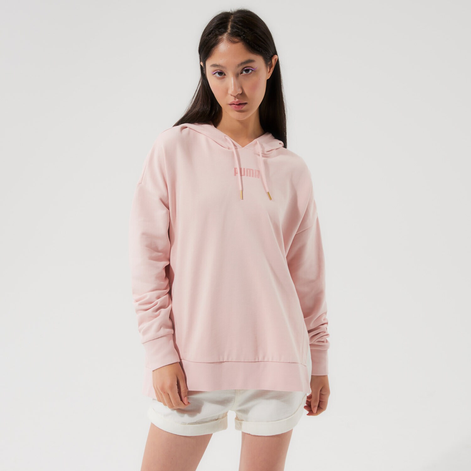 dámská mikina PUMA MIKINA S KAPUCÍ HER HOODIE TR - LOTUS 58951936 RŮŽOVÁ