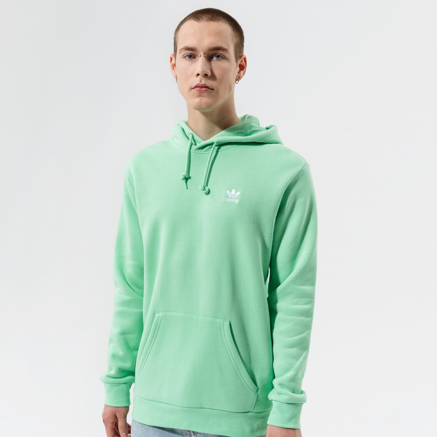 pánská mikina ADIDAS MIKINA S KAPUCÍ ESSENTIAL HOODY H34648 ZELENÁ