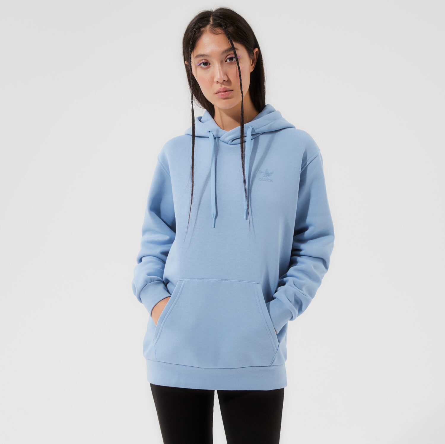 dámská mikina ADIDAS MIKINA S KAPUCÍ MM TREF FB OH H09143 MODRÁ