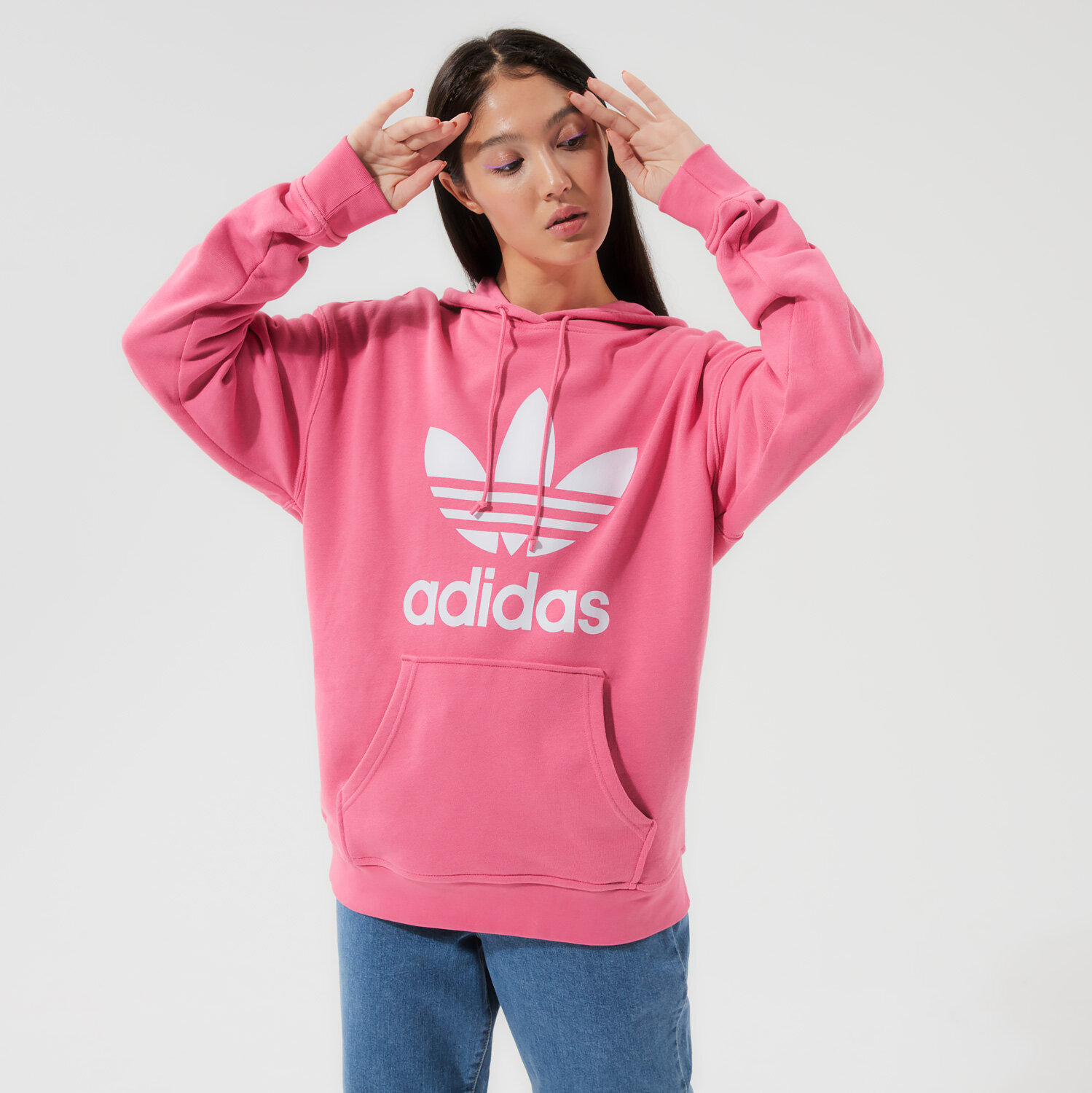 dámská mikina ADIDAS MIKINA S KAPUCÍ TRF HOODIE H33587 RŮŽOVÁ