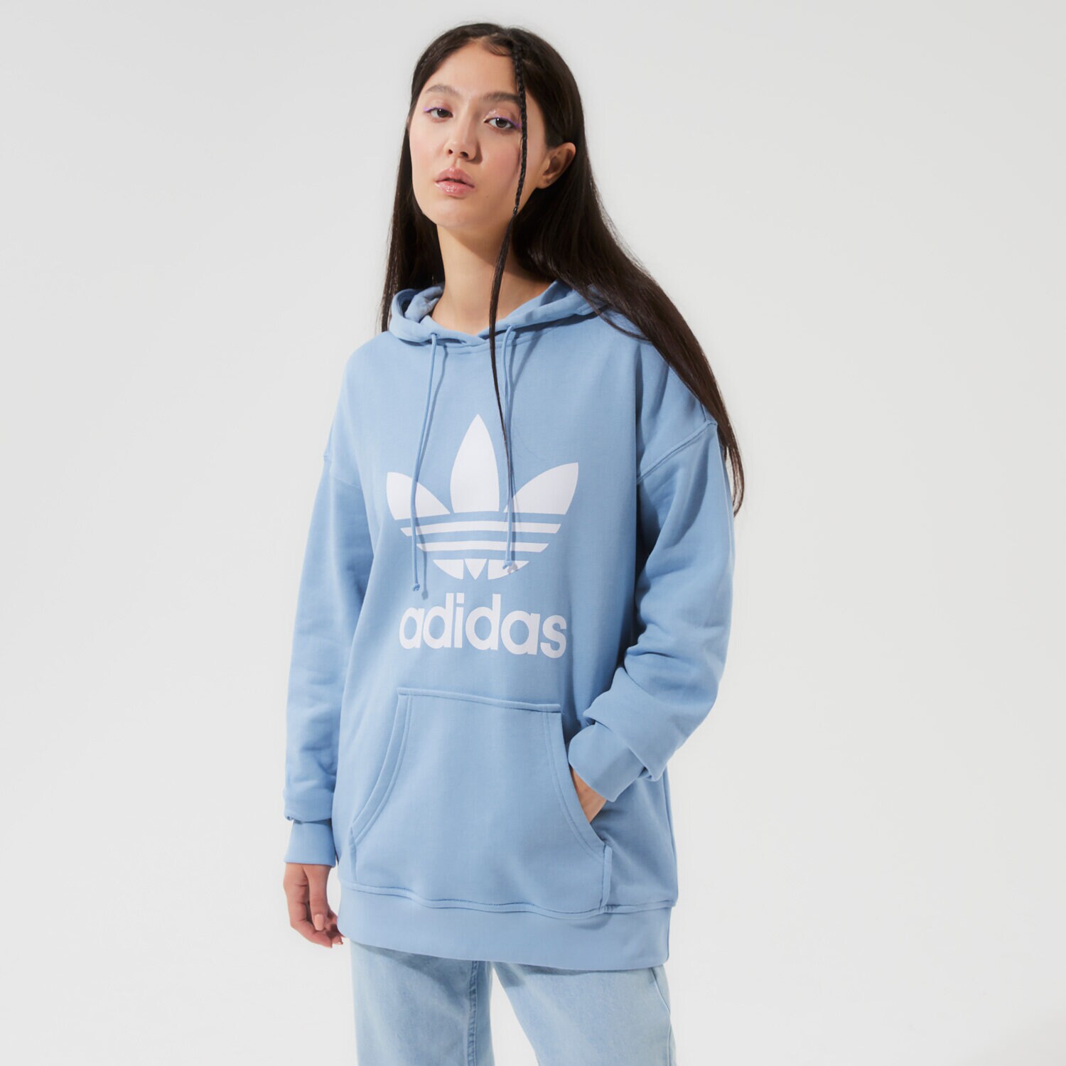dámská mikina ADIDAS MIKINA S KAPUCÍ TRF HOODIE H33585 MODRÁ