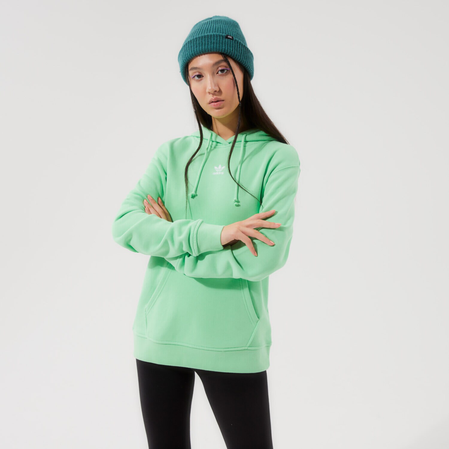 dámská mikina ADIDAS MIKINA S KAPUCÍ HOODIE H06622 ZELENÁ