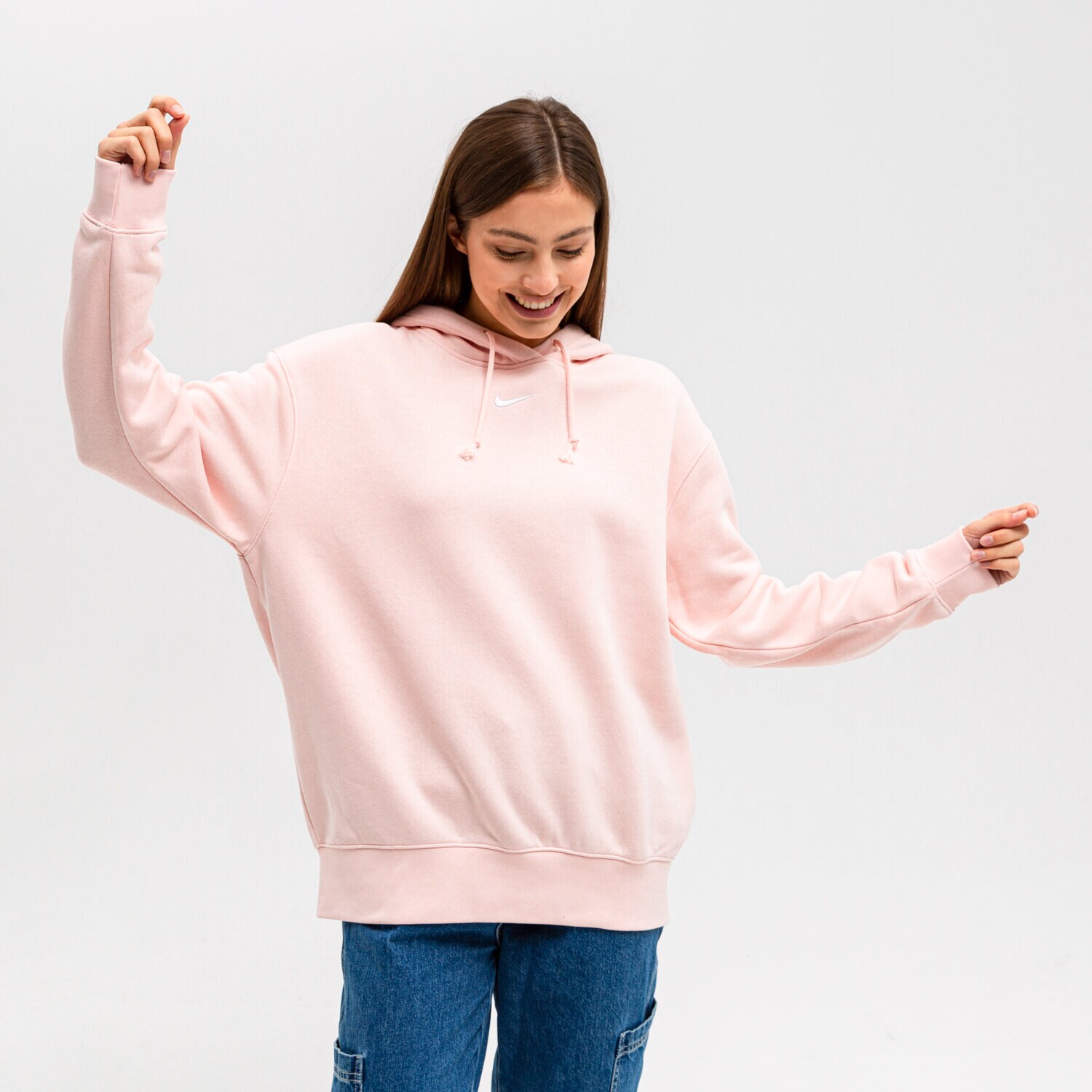 dámská mikina NIKE MIKINA S KAPUCÍ W NSW ESSNTL FLC HOODIE CLCTN DJ7668-864 BÉŽOVÁ
