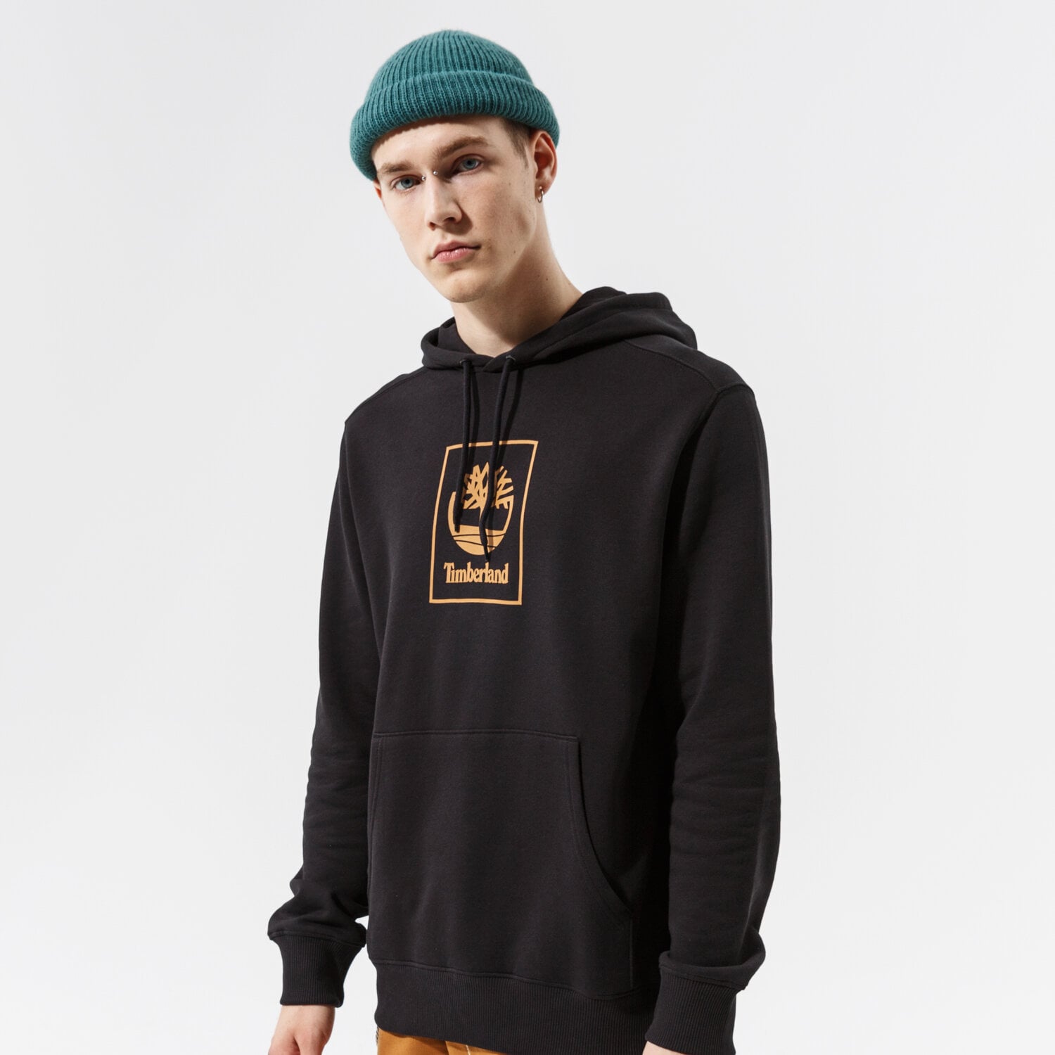 pánská mikina TIMBERLAND MIKINA S KAPUCÍ TREE LOGO HOODED BLACK TB0A5PHM0011 ČERNÁ