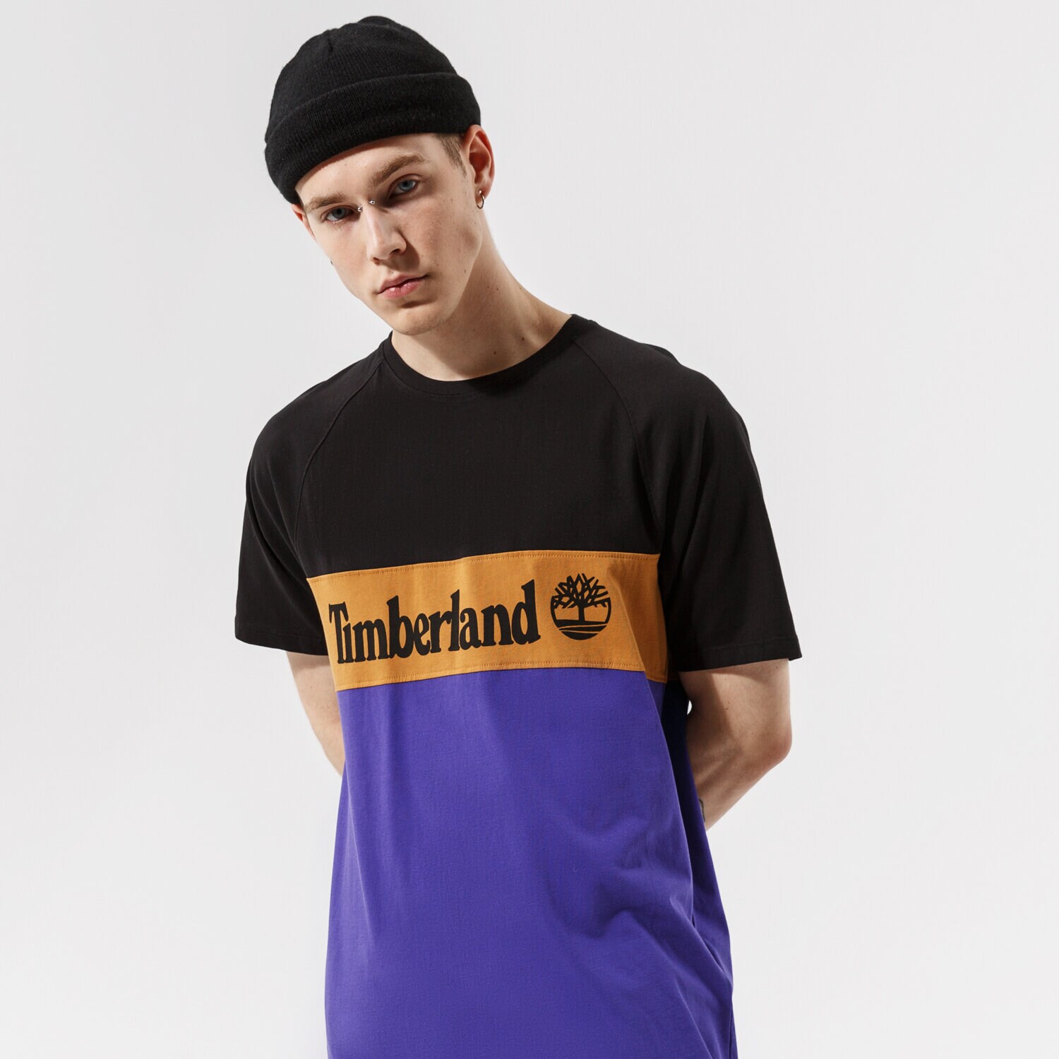 pánské tričko TIMBERLAND TRIČKO YC SS CUT & SEW TEE TB0A22K4CE11 FIALOVÁ